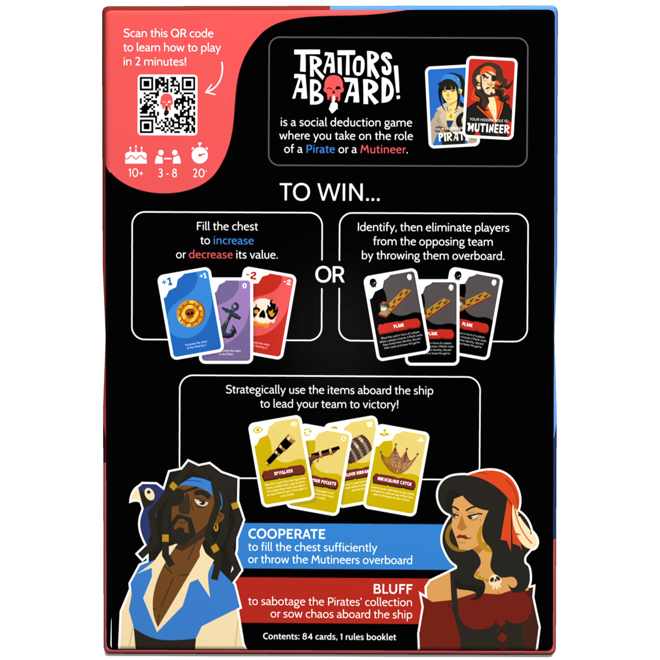 SAVANA Traitors Aboard - Award Winning Secret Identity Party Game - Fun, Bluffing and Betrayal | Easy to Learn, 15-Minute Round | Popular Games for 3-8 Players - Ages 10+ | Family Card Game