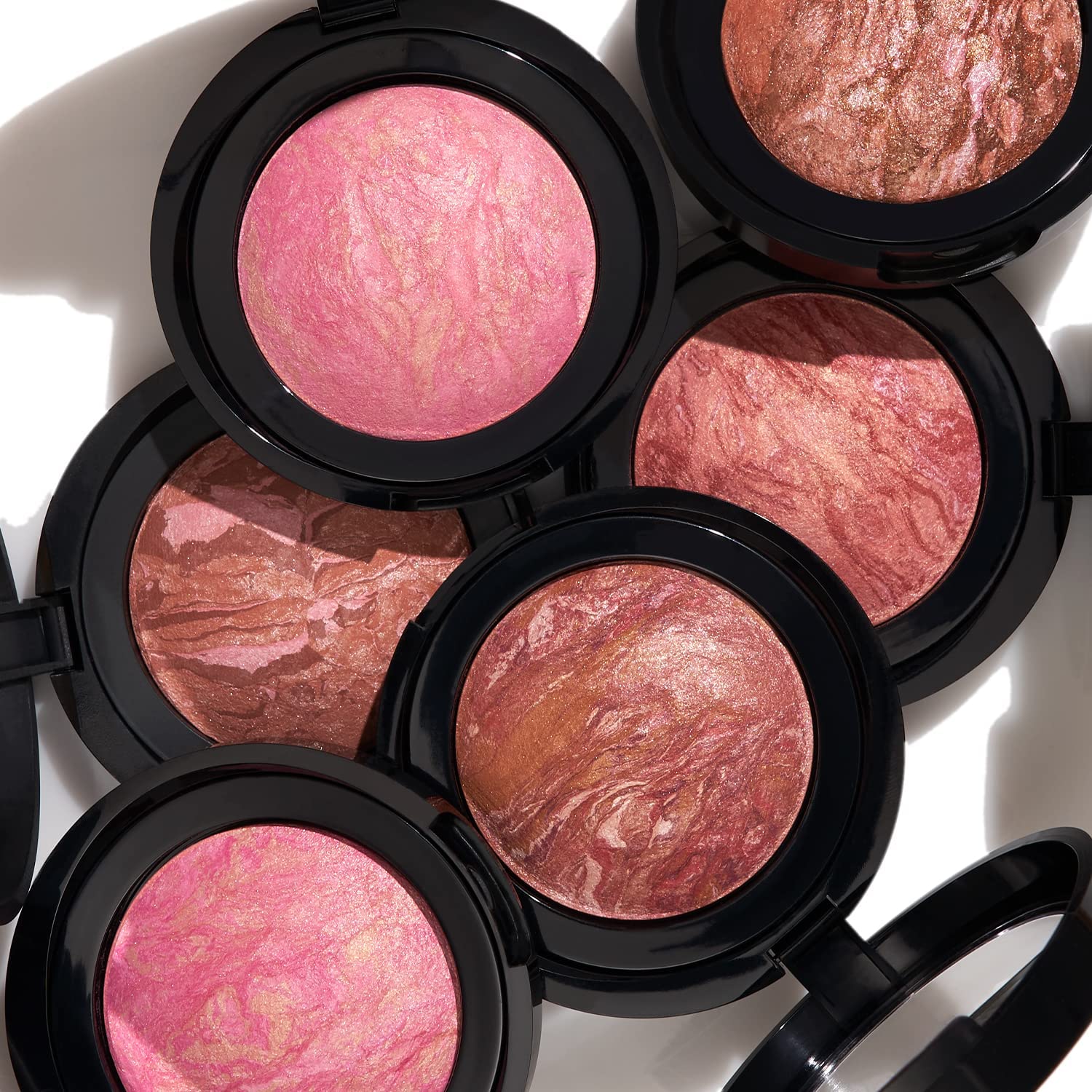 LAURA GELLER NEW YORK Baked Blush-n-Brighten Marbleized Blush for Cheeks - Pink Grapefruit - Satin Finish - Buildable Color