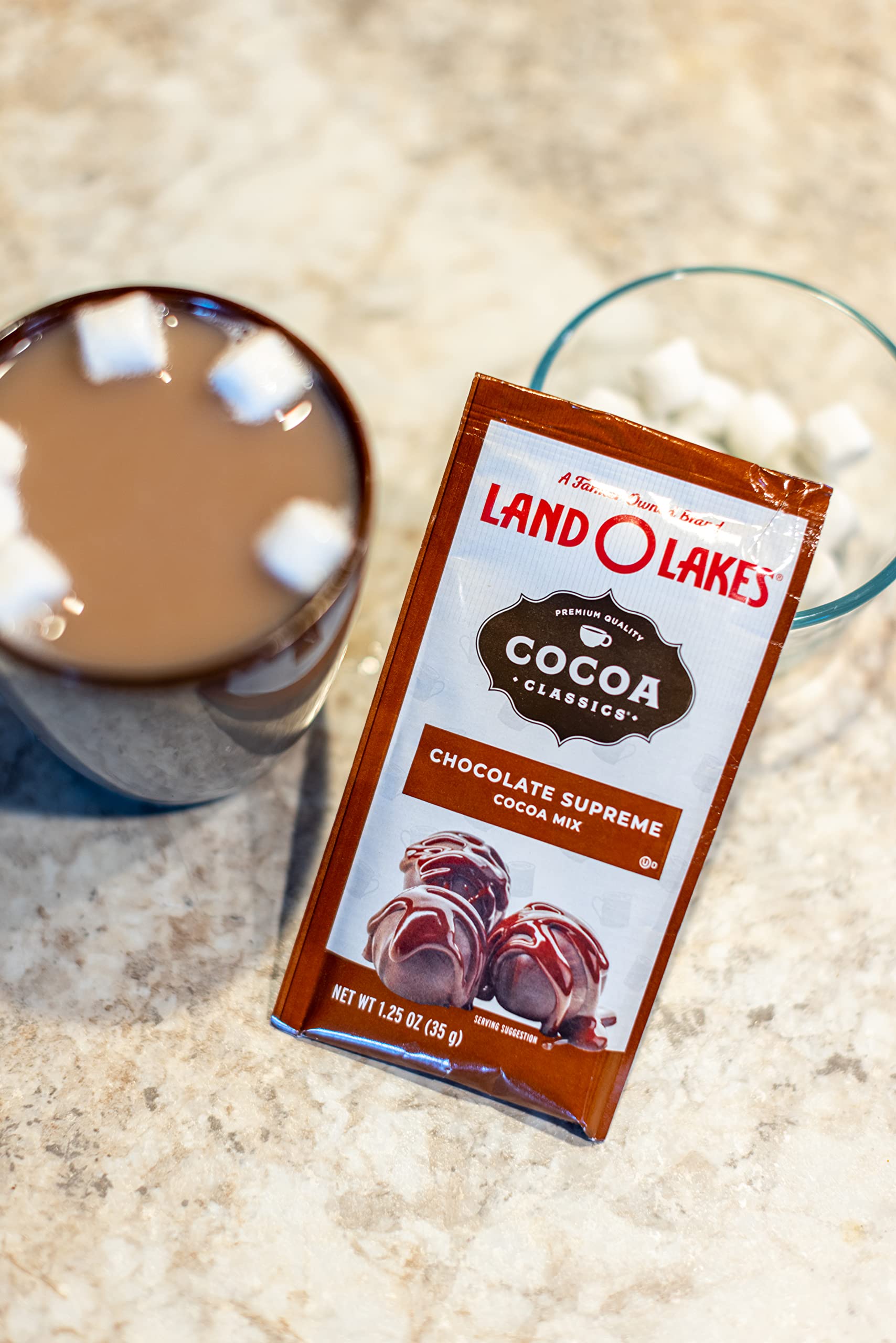 Land O Lakes Cocoa Classics, Chocolate Supreme Hot Cocoa Mix, 1.25-Ounce Packets (Pack of 36), Rich brown, (34-001)
