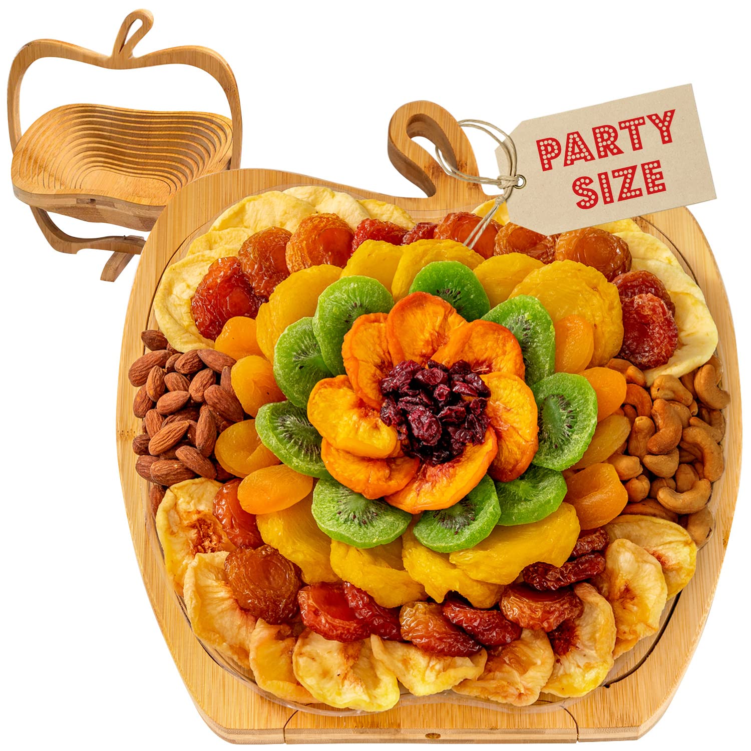 Dried Fruit and Nut Gift Basket | Healthy Assorted Natural Snack Gift Tray | Extra Large Variety Food Tray Party Platter- Christmas, Holiday, Easter, Birthday, Sympathy, Office, Men, Woman, Him, Her Husband, Wife, Families | Bonnie and Pop