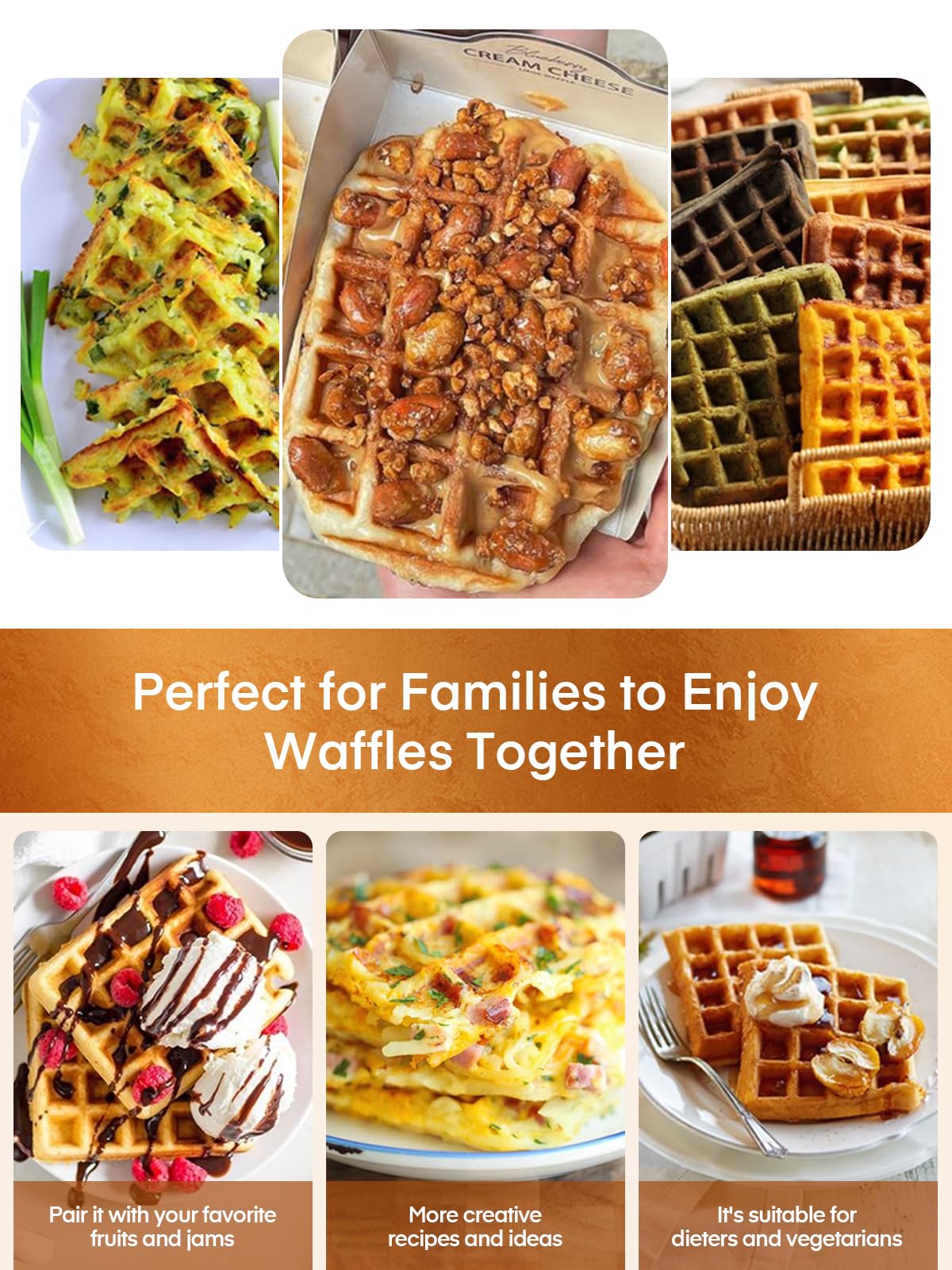 Belgian Waffle Maker 𝟒 𝑺𝒍𝒊𝒄𝒆𝒔, 𝟏𝟐𝟎𝟎𝑾 Waffle Iron, Waffle in 𝟓 𝑴𝒊𝒏𝒔, 5 Browning Levels, Nonstick Plates, Cool-touch Handle, Anti-scald, Anti-overflow, Indicator Lights, Recipe, White