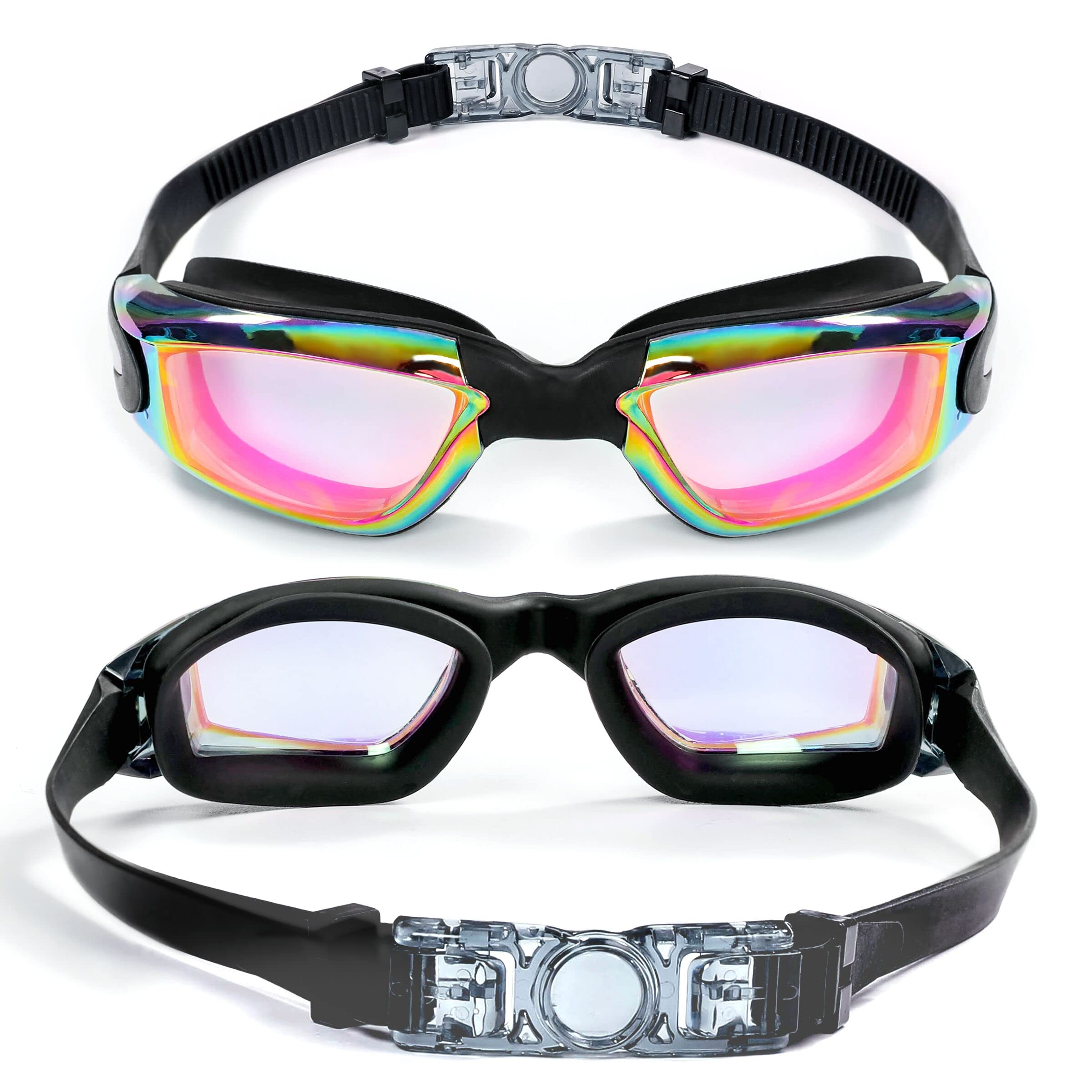 EWPJDK Swim Goggles - 2 Pack Swimming Goggles Anti Fog No Leaking For Adult Women Men