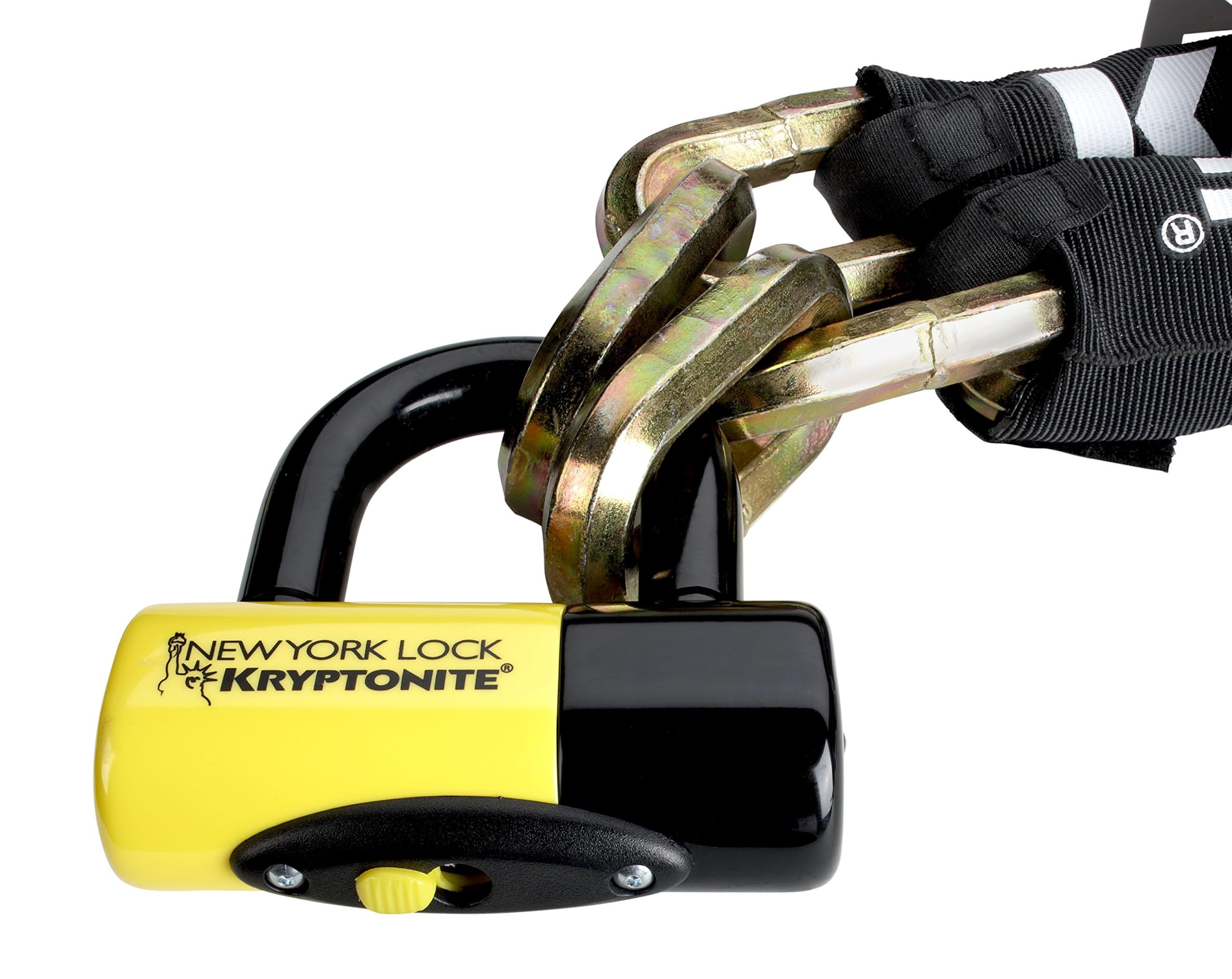 Kryptonite New York FAHGETTABOUDIT 1415 Bike Chain Lock, 3.25 Feet Long 14mm Steel Chain 15 Pounds Heavy Duty Anti-Theft Bicycle Lock with Keys, 10/10 Security Rating for E-Bike E-Scooter Motorcycle