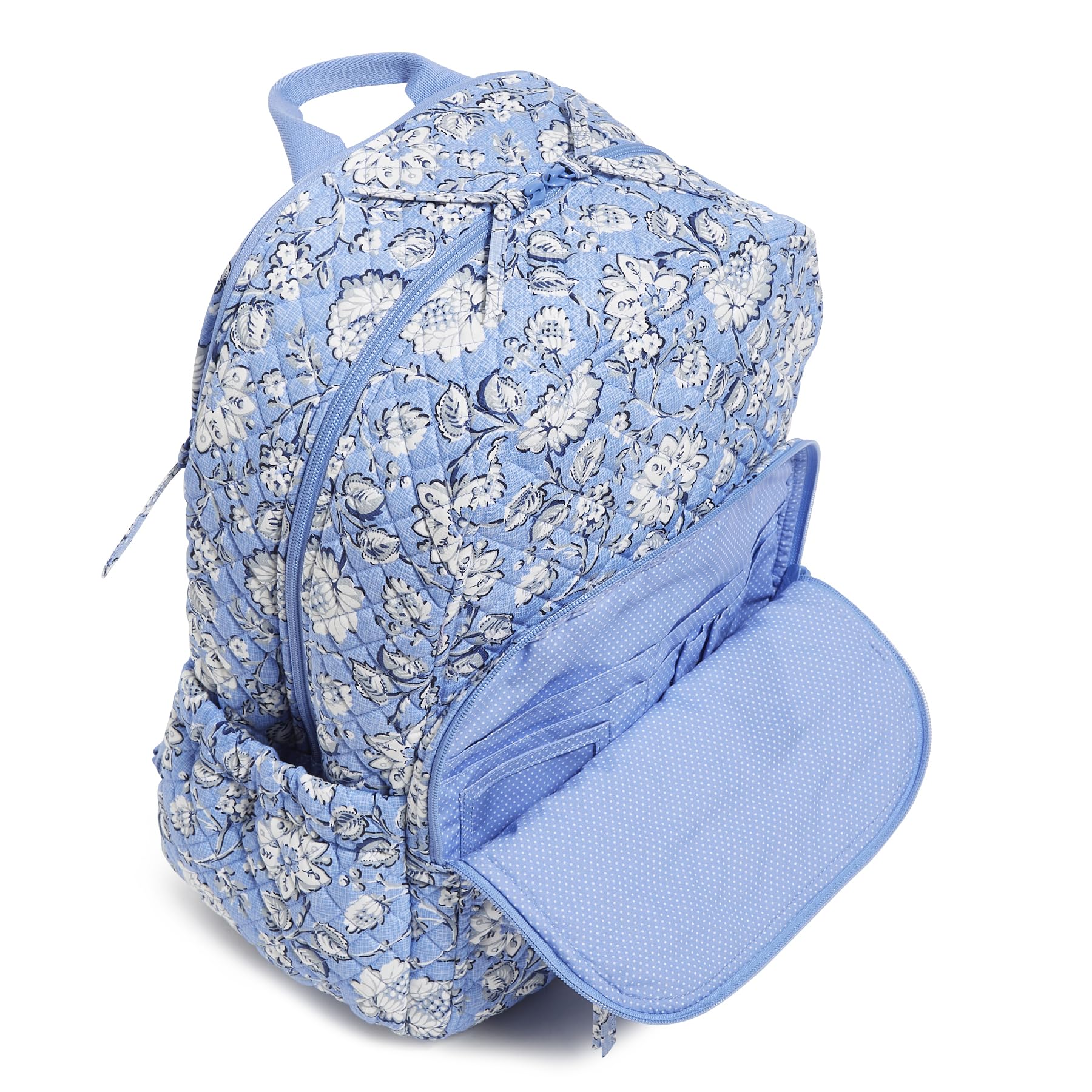 Vera Bradley Cotton Campus Backpack, Sweet Garden Blue