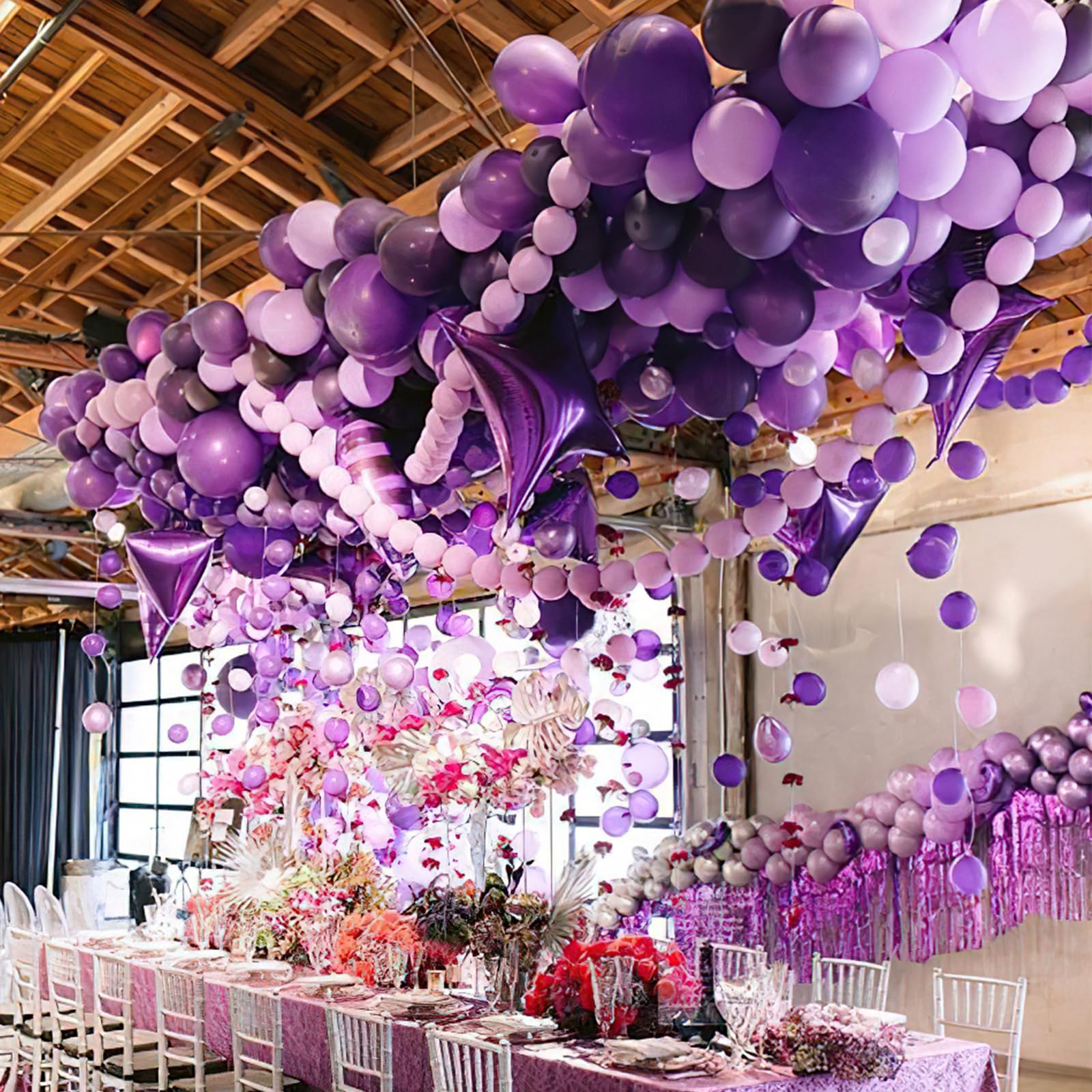 PartyWoo Lavender Balloons 92 pcs Different Sizes Pack of 18 12 10 5 Inch Light Purple Pastel Purple Lilac Balloon Arch Kit Garland for Graduation Baby Shower Birthday Party Decorations Purple-Q10