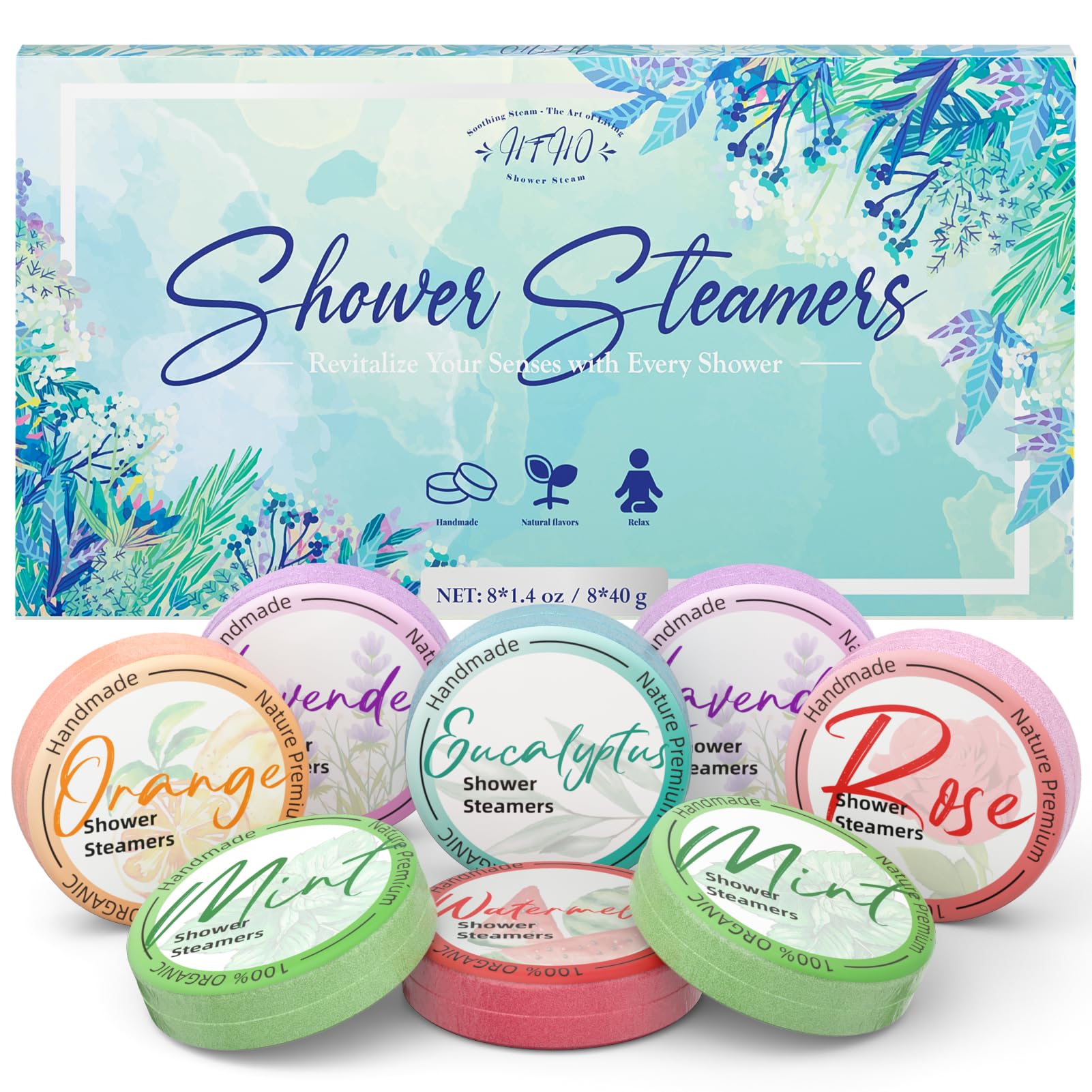 Shower Steamers Aromatherapy 8 PACK - Gifts for Women, Shower Bombs with Essential Oils, Self Care and Stress Relief Stocking Stuffers, Relaxation Birthday Gifts for Women and Men