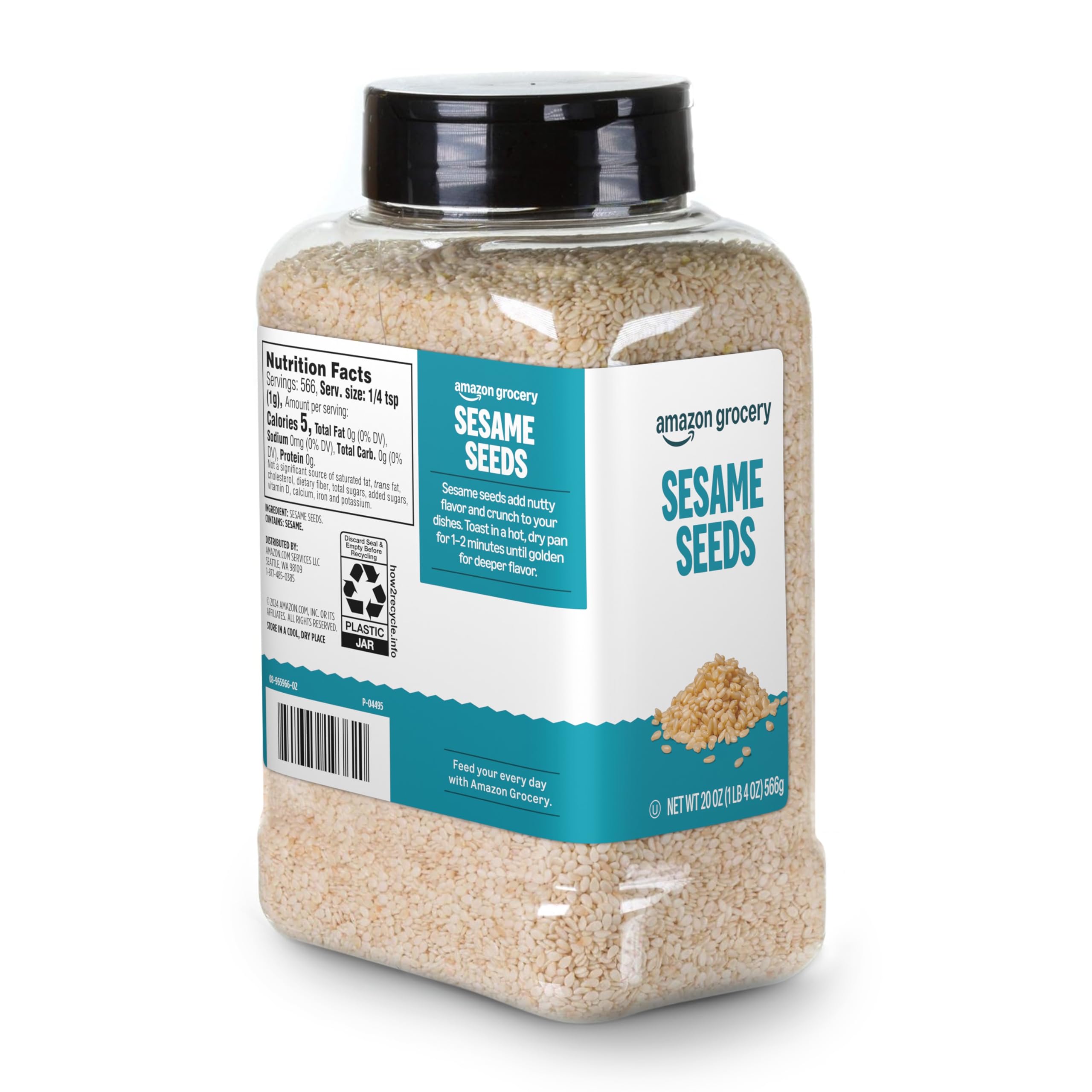 Amazon Grocery, Sesame Seeds, 20 Oz (Previously Happy Belly, Packaging May Vary)