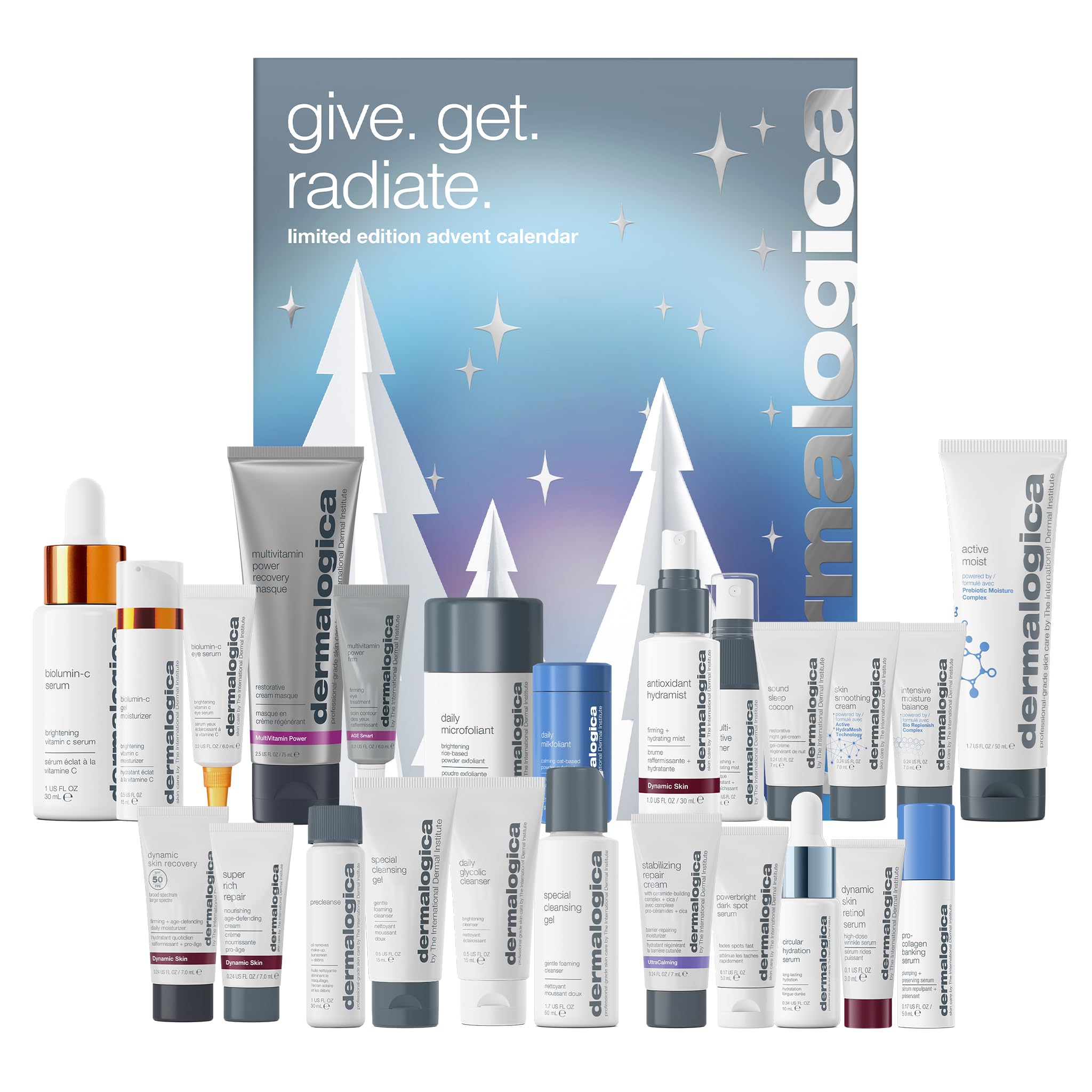 Dermalogica The Advent Calendar 2024, 24-Piece Holiday Beauty Skincare Products Gift Set