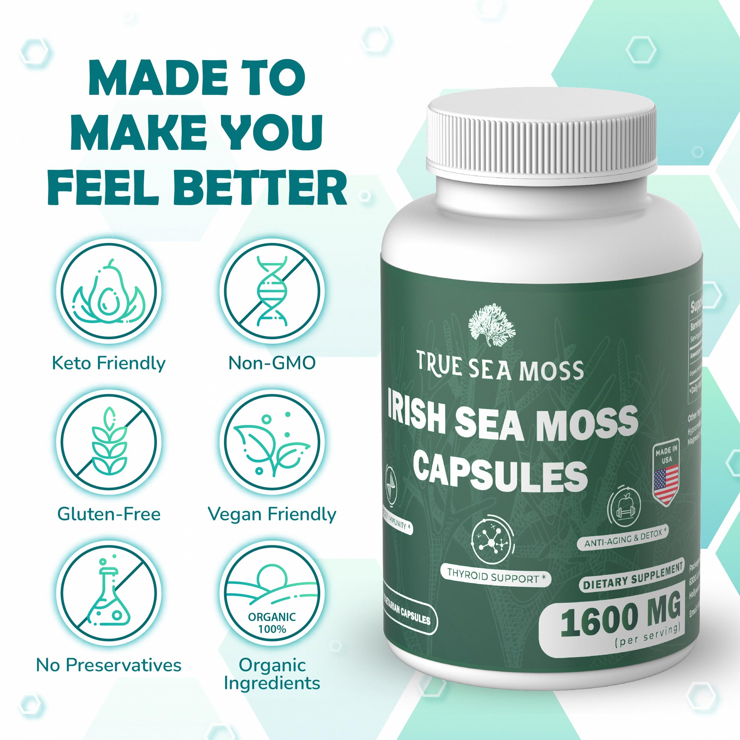 TrueSeaMoss Sea Moss Capsules & Sea Moss Gel