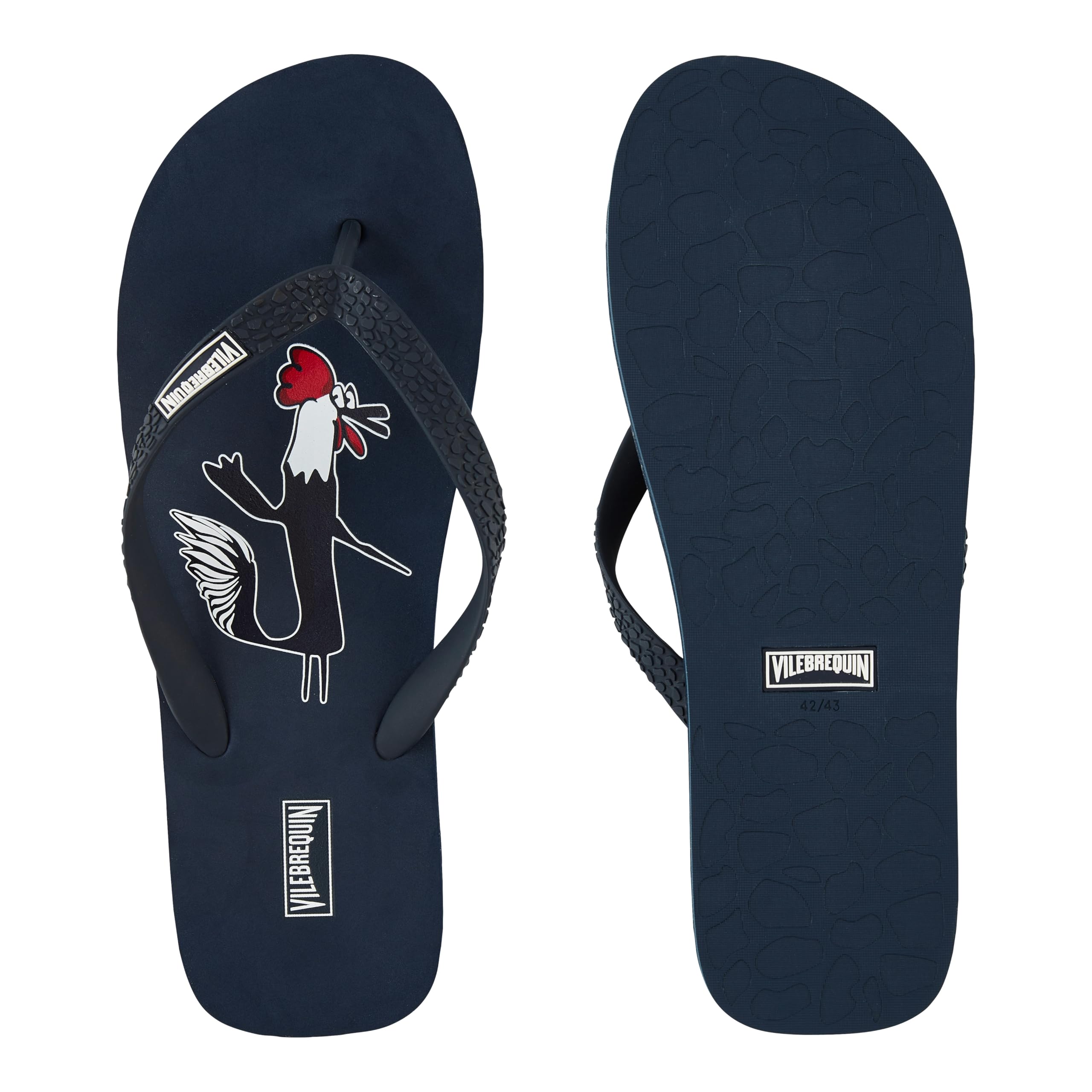 Men Beach Flip flops Cocorico, 14, Navy