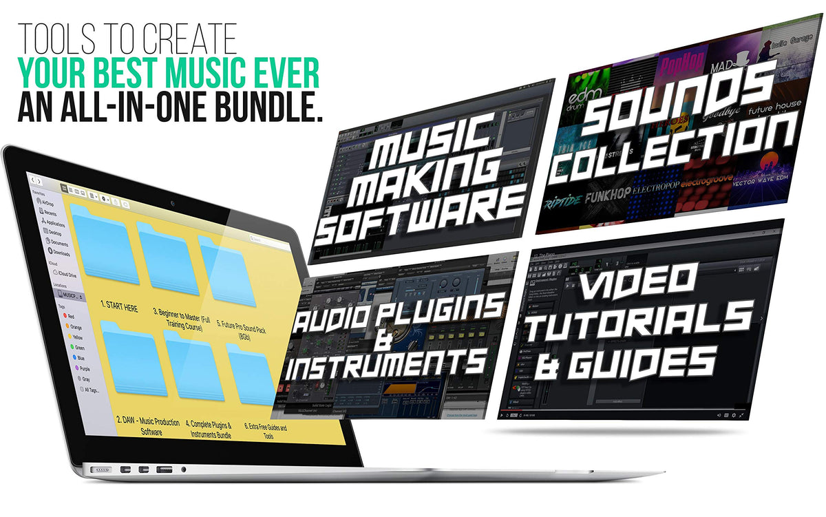 Music Software Bundle for Recording, Editing, Beat Making & Production