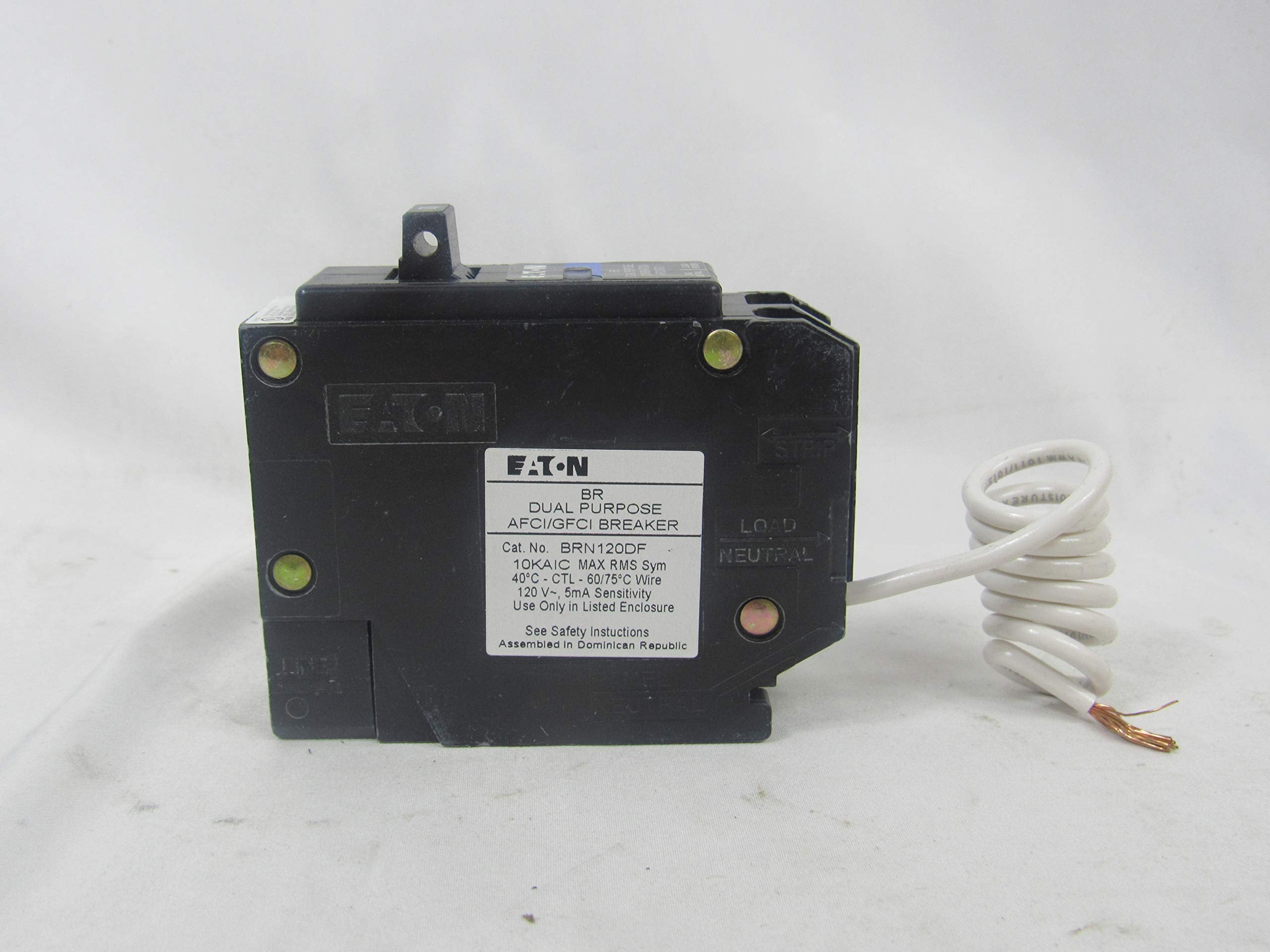 BRN120DF Breaker, 20A, 1P, 120/240V, 10 kAIC, Type BR AFCI/GFCI (Original version, 2-Pack)