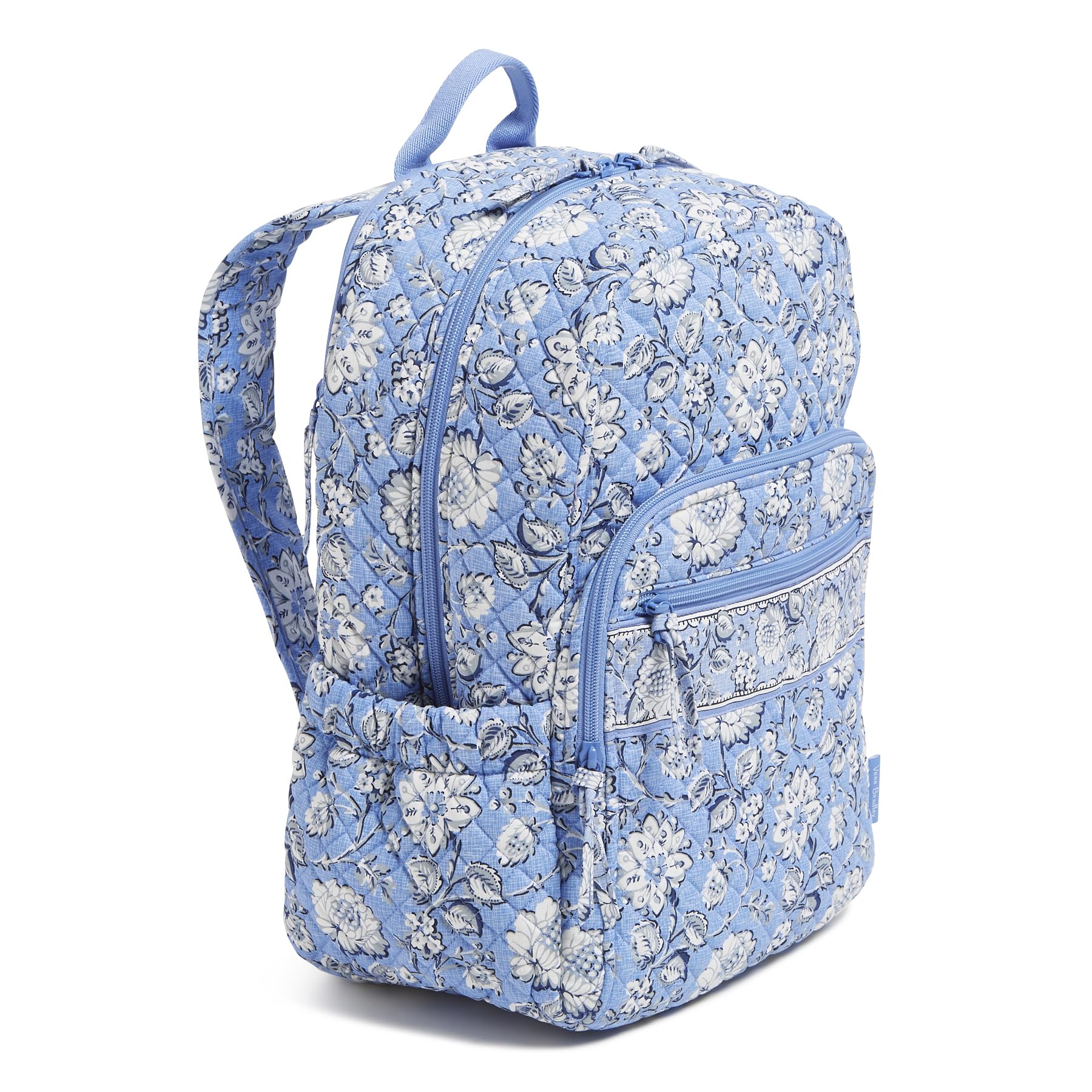 Vera Bradley Cotton Campus Backpack, Sweet Garden Blue