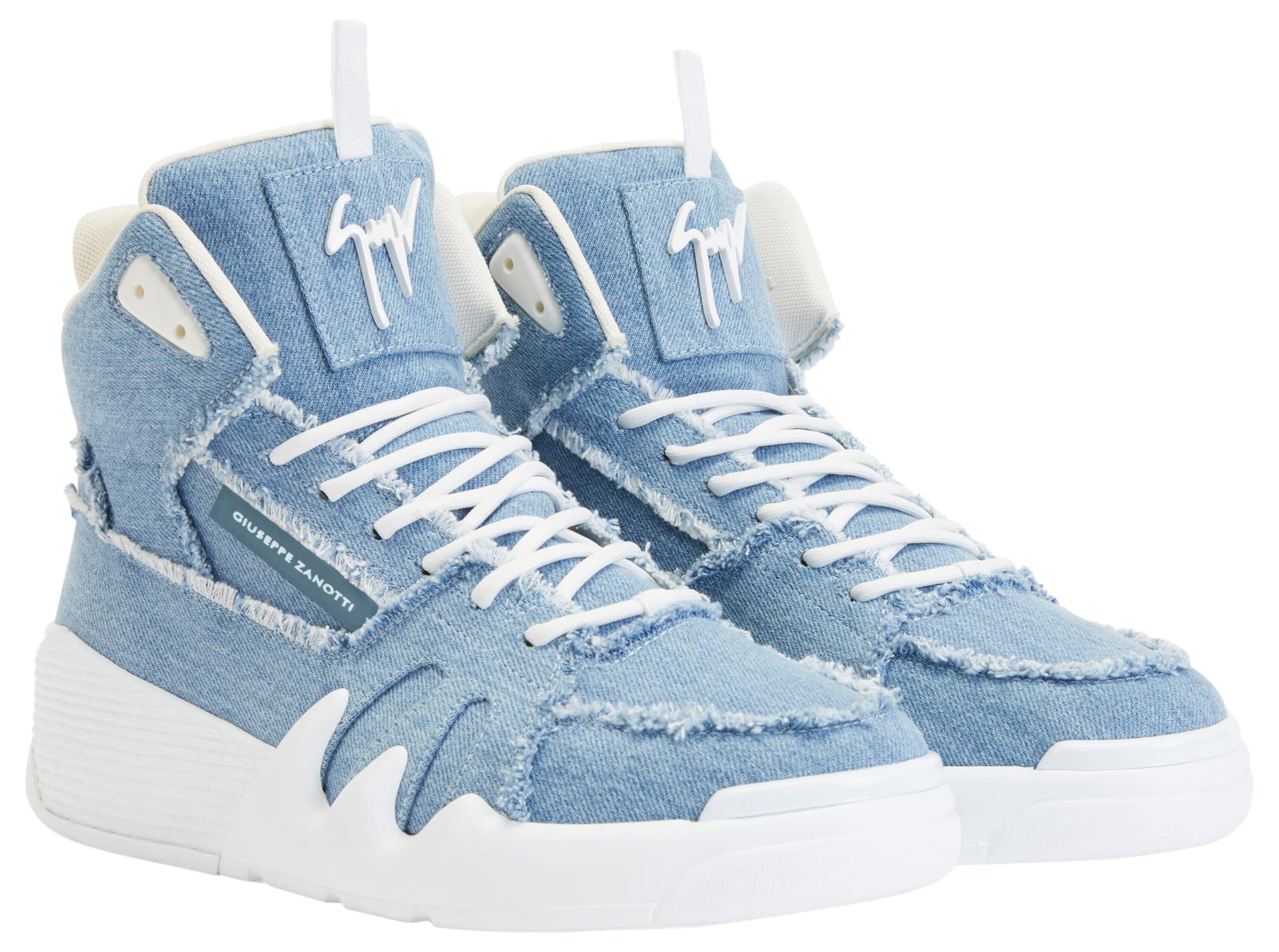 Giuseppe Zanotti, Talon Mid Top Sneakers, 7, Blue