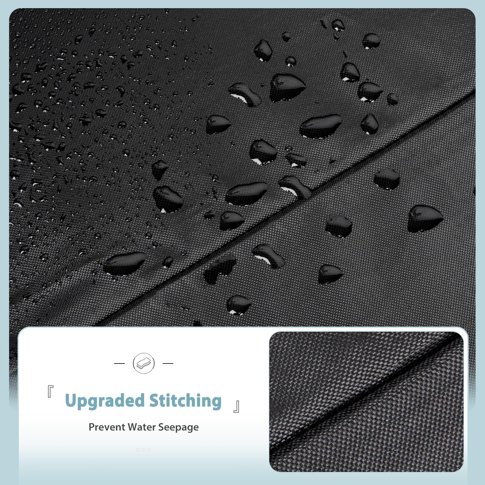 Griddle Cover for Blackstone 36 Inch Griddle and More 4-Burner Flap Top Grills - Waterproof, Lightweight - Click-Close Straps - Black