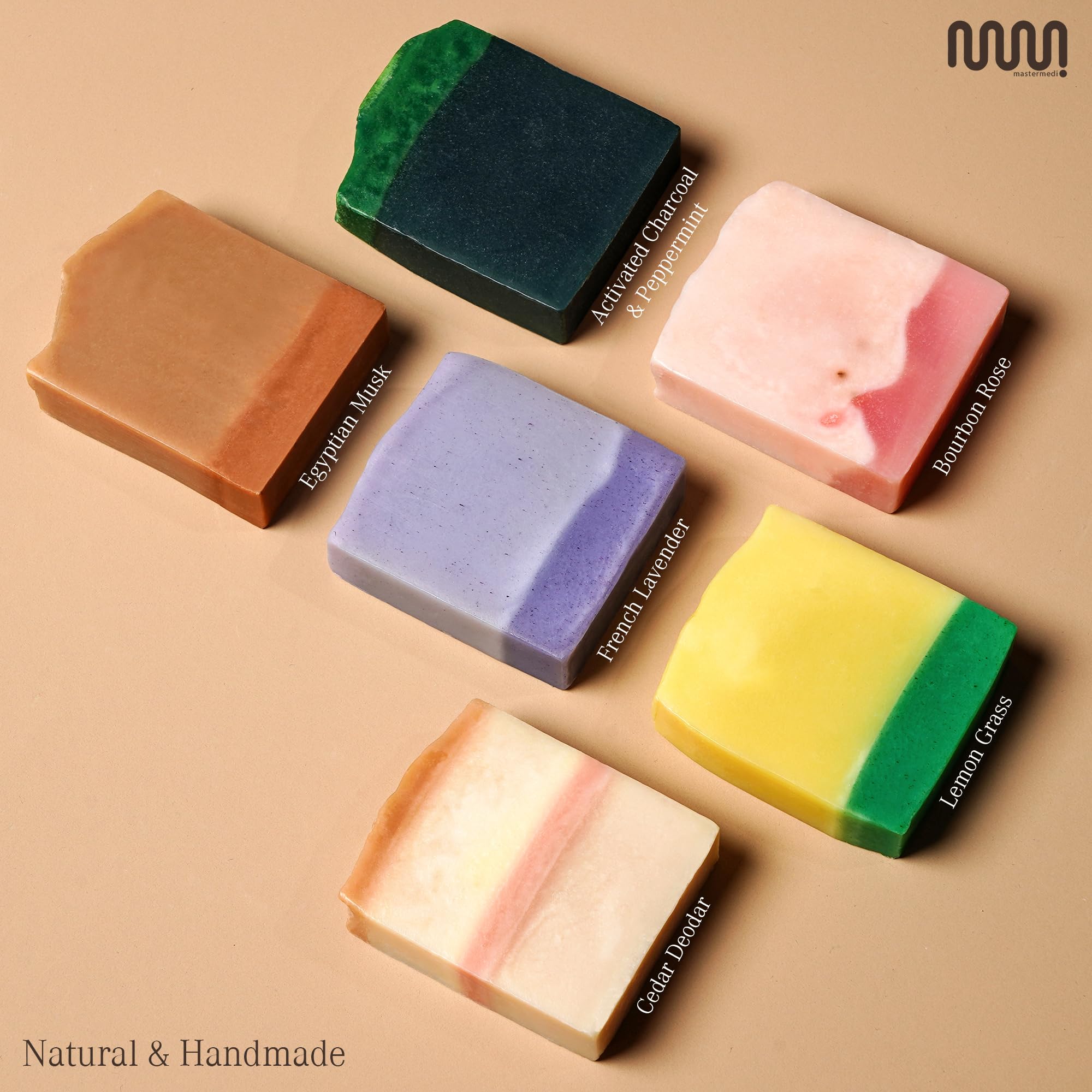 mastermedi All Natural Soap Bar Handmade Organic Soap Scented with Premium Essential Oils & Natural Flavors (Combo-2)