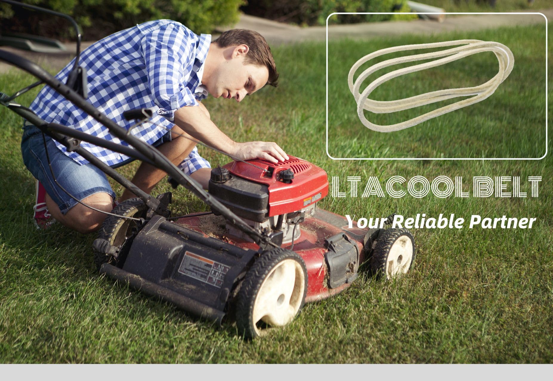 LTACOOL Lawn Mower Deck Belt Compatible with MTD Troy-Bilt Cub Cadt Craftsman 954-04329 954-04329A 754-04329 754-04329A CMXGZAM501084 490-501-C067, ZT1 ZT2