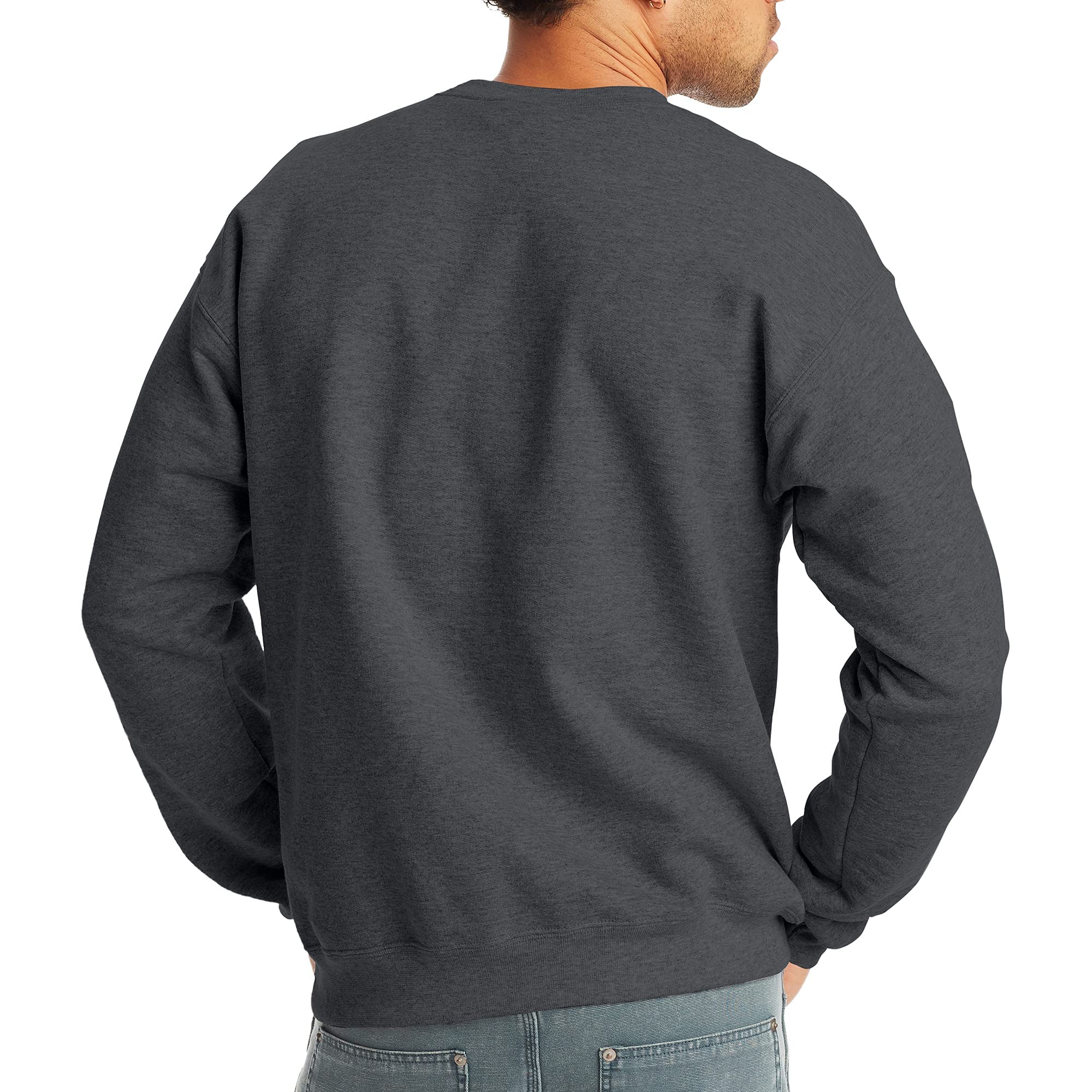 Hanes mens Ecosmart Sweatshirt, Charcoal Heather, X-Large US