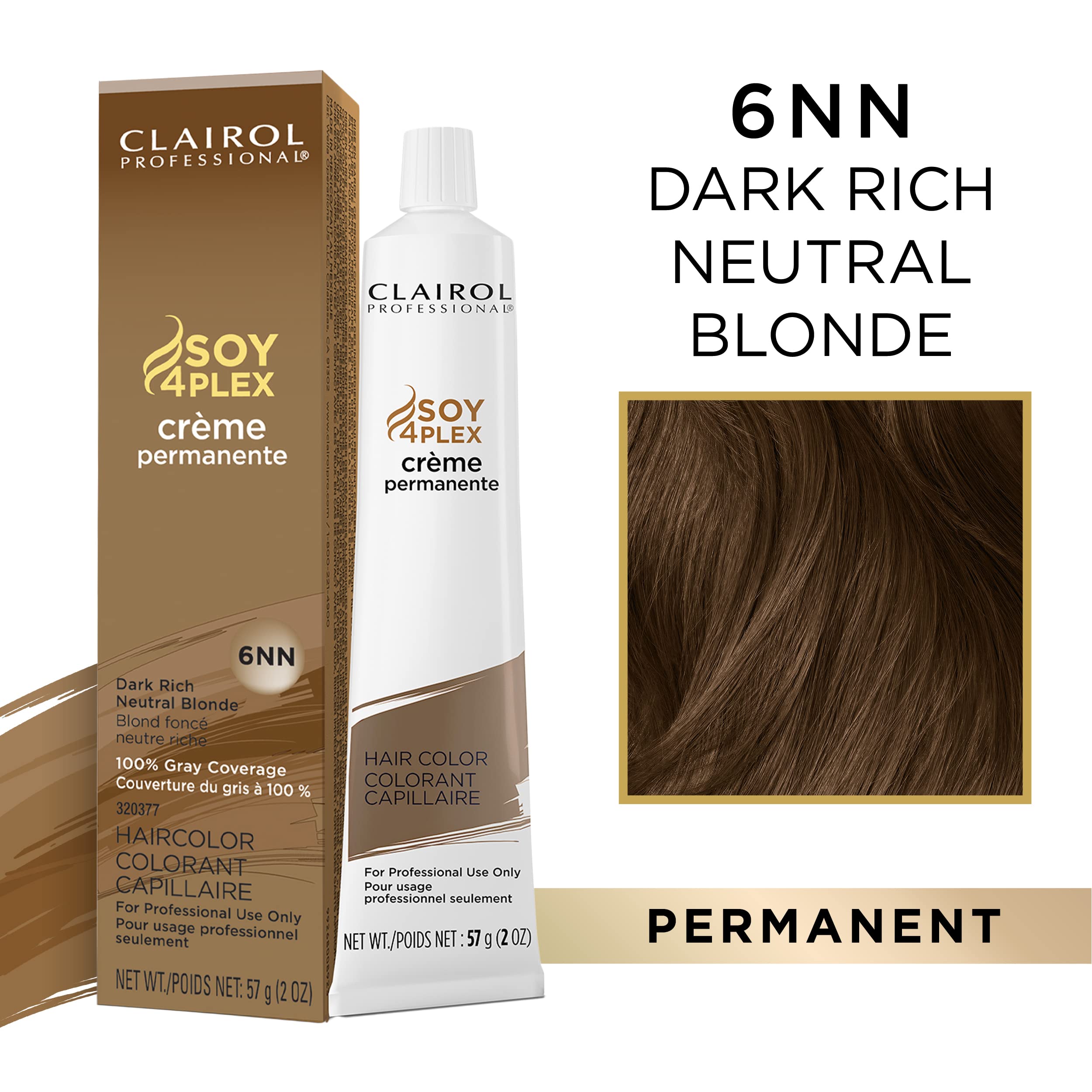 Clairol Professional Permanent Crème Hair Color 6nn Dark Neutral Blonde, 2 Oz (Pack of 1)