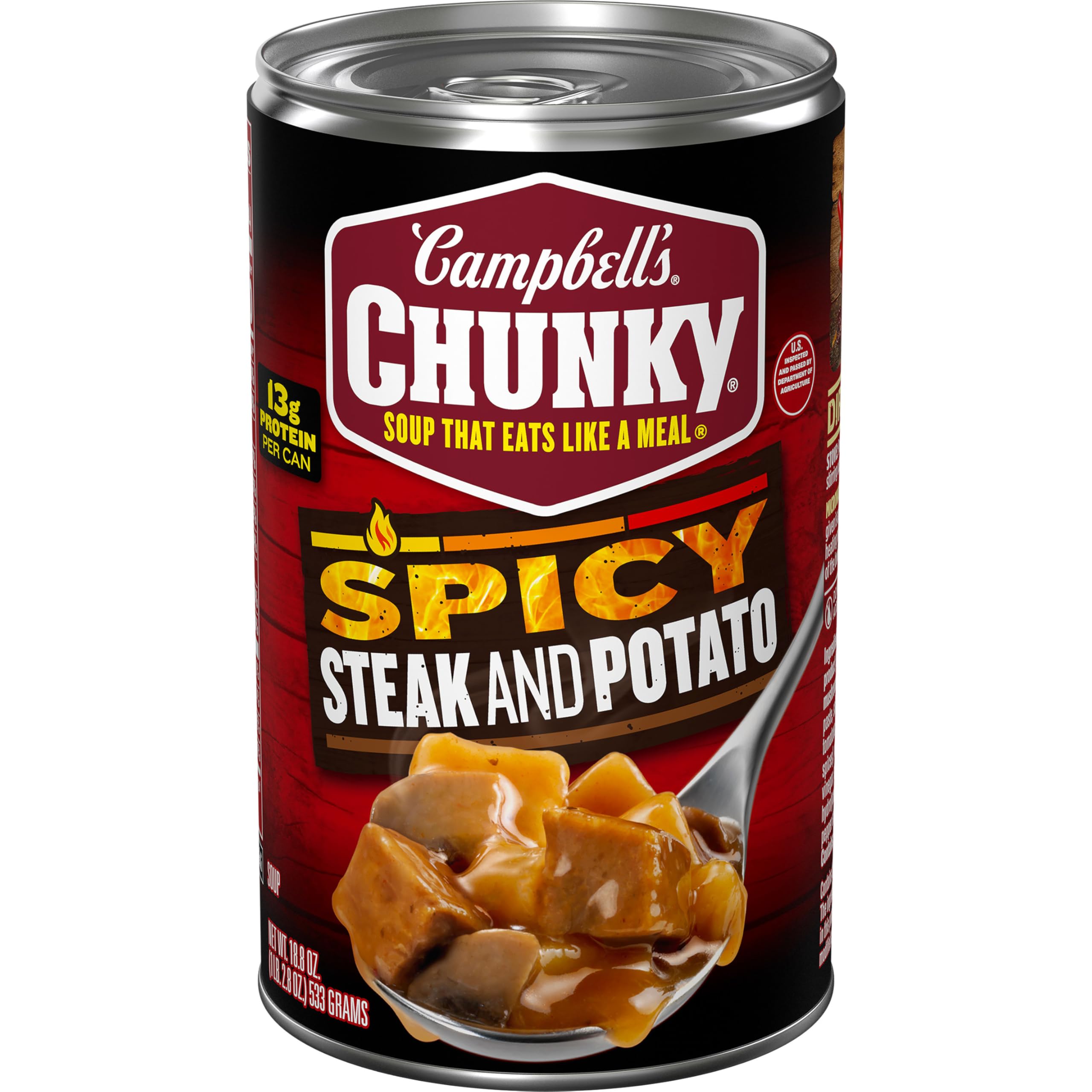 Campbell's Chunky Soup, Spicy Steak and Potato Soup, 18.8 oz Can