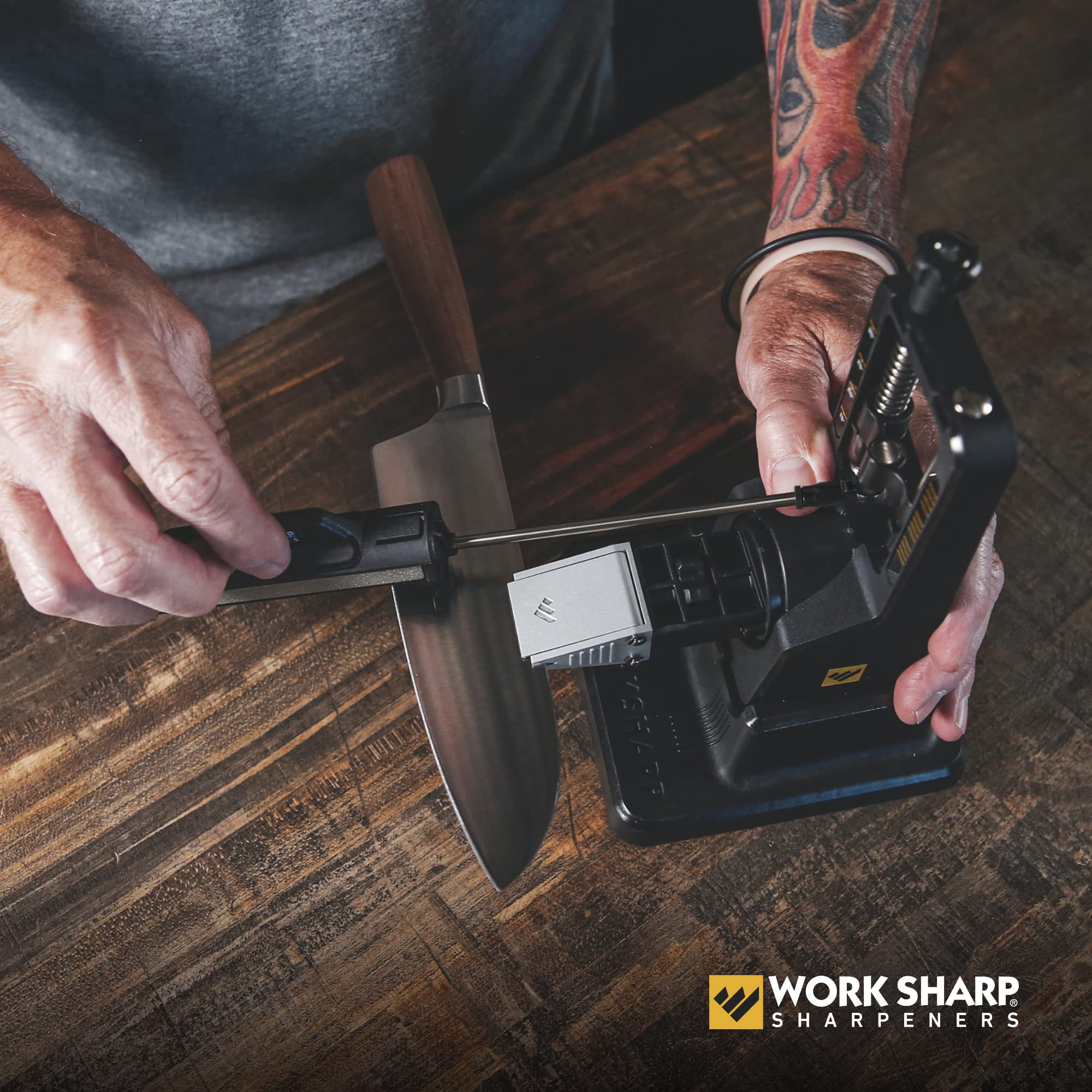 Work Sharp Precision Adjust Knife Sharpener - Knife Sharpening Tool Kit - Sharpens Kitchen & Serrated Knives