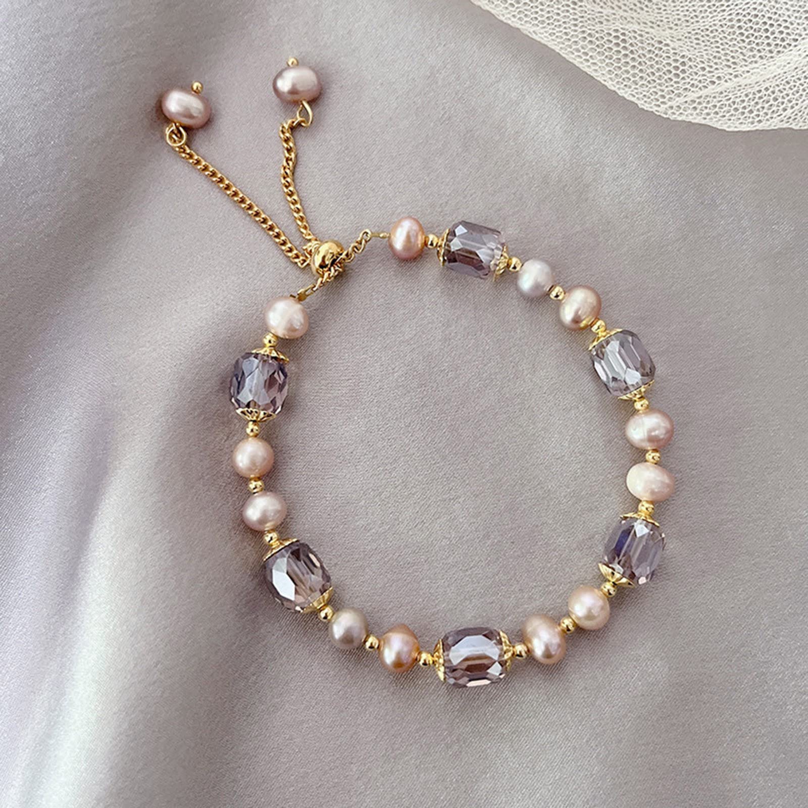 saved for later items,Pearl Bracelets for Women,Freshwater Pearls Crystal Bracelet Boho Bracelets Flash Of The Day Bead Bracelet Gifts Bracelet sales today clearance