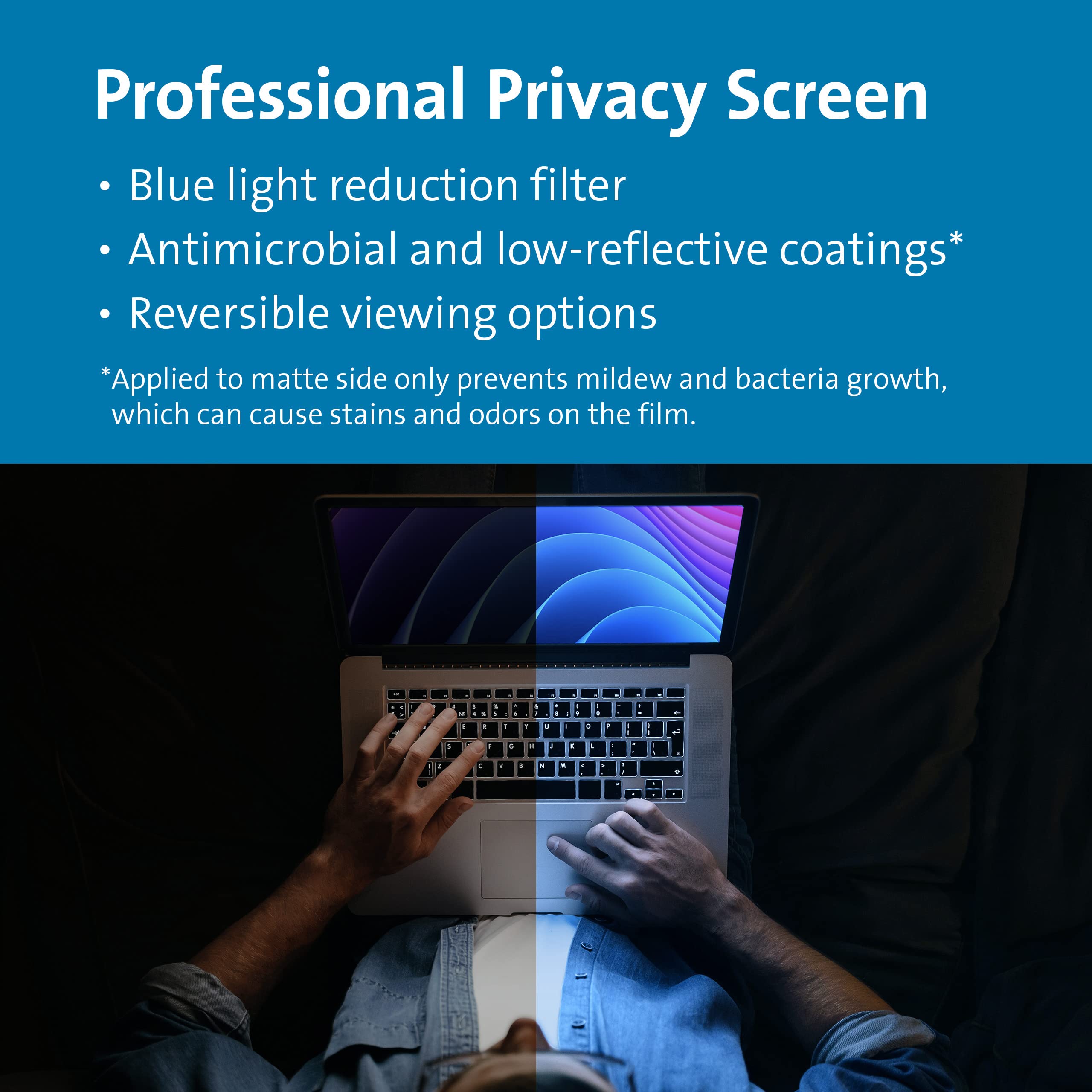 Kensington MagPro™ Magnetic Laptop Privacy Screen 14 inch, Removable 16:9 Laptop Privacy Filter, Anti-Glare, Blue Ray Reduction, Compatible with HP/Dell/Acer/Asus/Samsung/Lenovo (K58352WW)