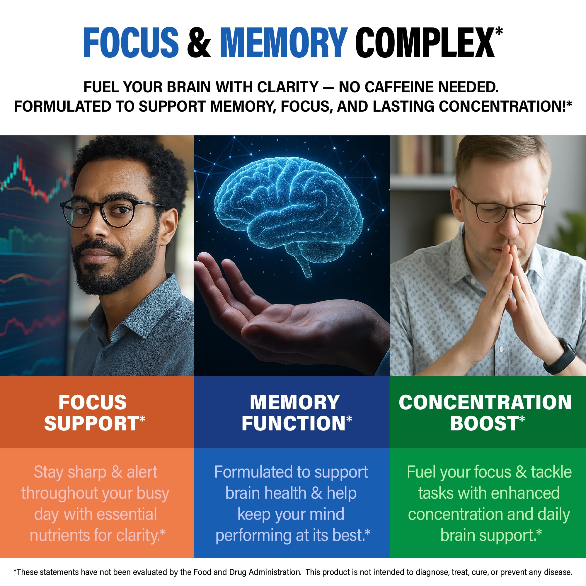 Multivitamin for Men - B-Complex | Whole Foods & Enzymes - Energy, Focus & Brain | Men's Health Complex - 46in1 Mens Multivitamin - Bioavailable & Gentle on Stomach - Made in USA - 90 Capsules, 1/Day