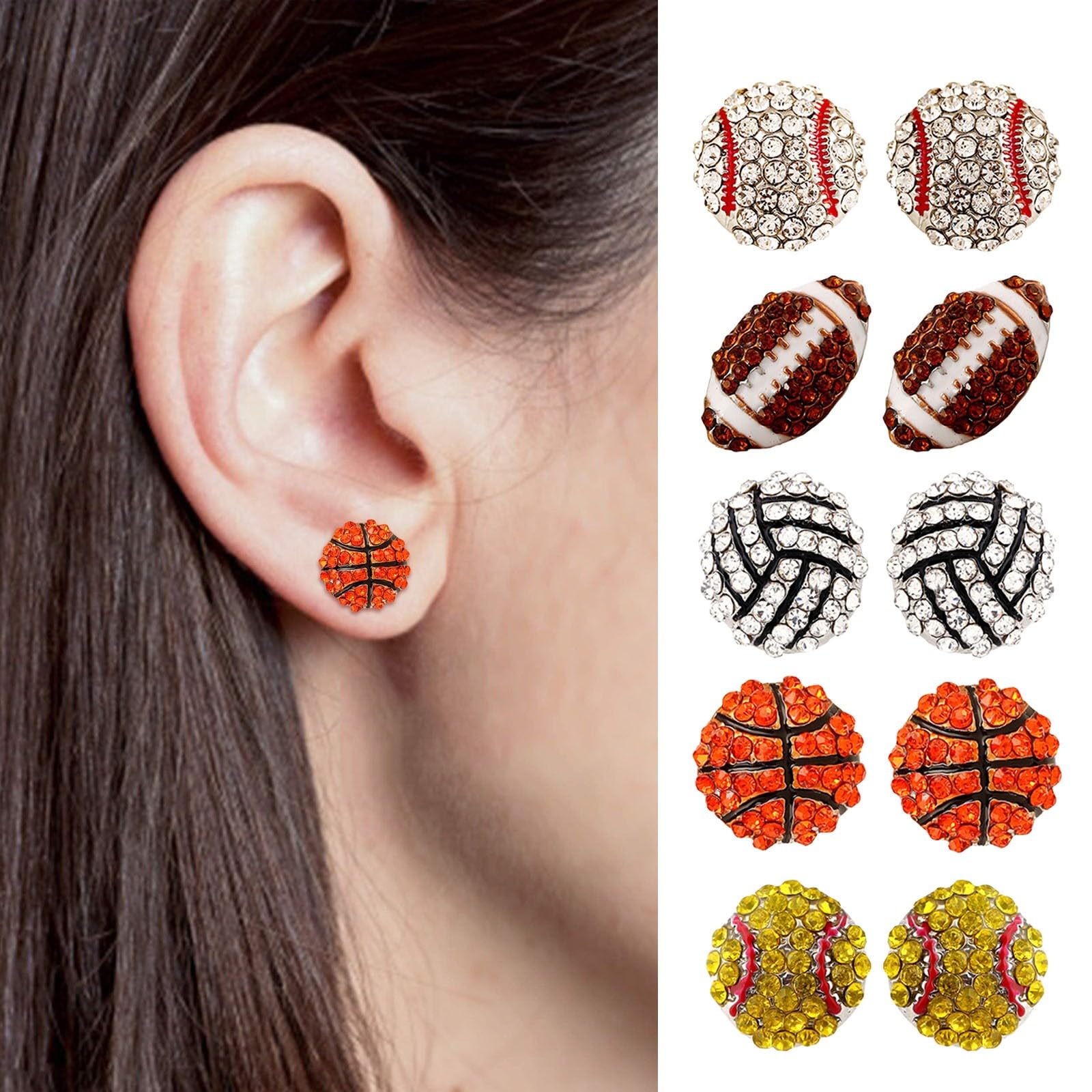 oferta relampago del dia Rhinestone Stud Earrings Amaon Haul Store my amazon orders placed past orders history Sport Earrings for Women promo codes items under $10 March Sale spring deal days 2025