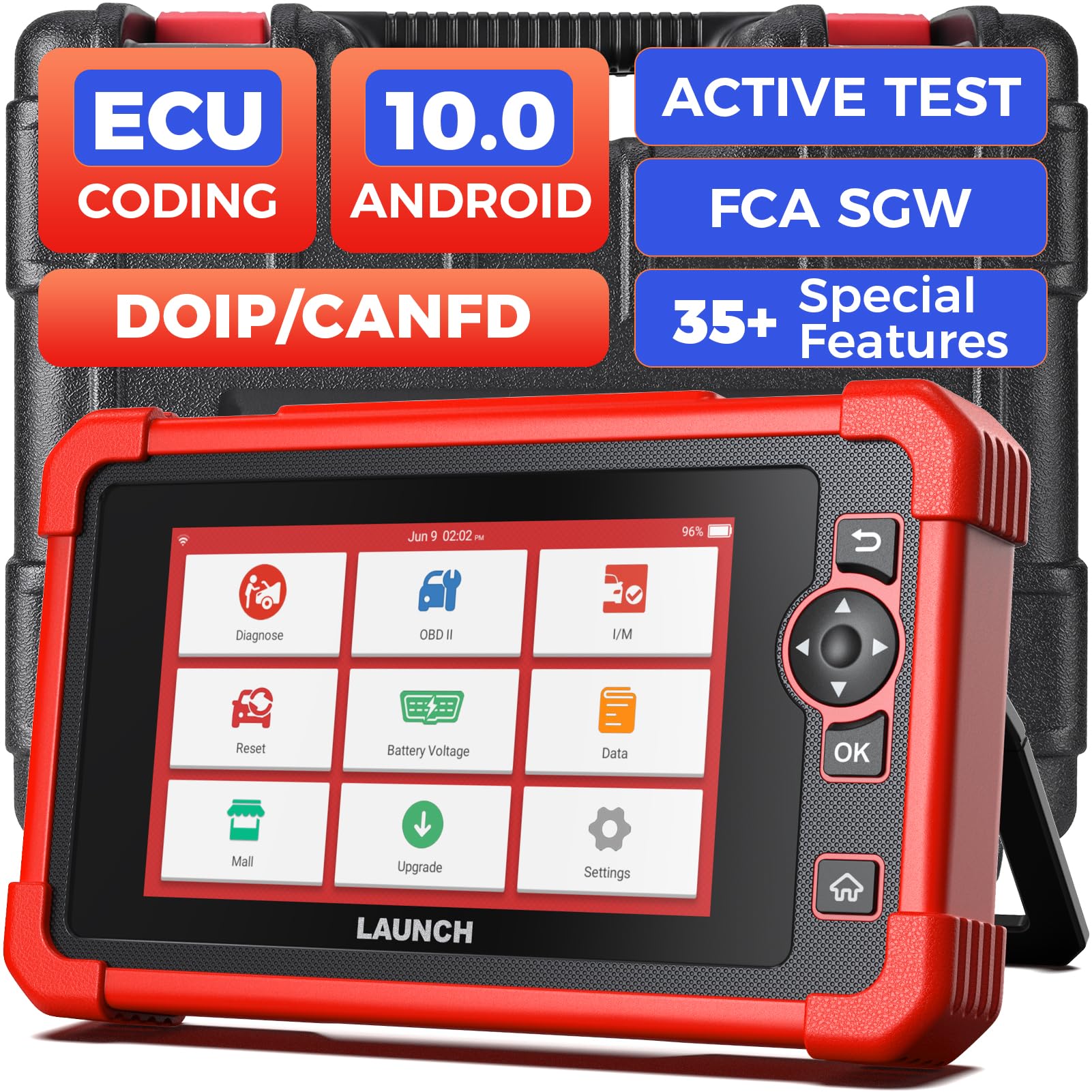 LAUNCH X431 CRP919X OBD2 Scanner,ECU Coding Bidirectional Scan Tool,31+Reset,CAN FD/DoIP,FCA Autoauth, 100+ Brands OBD2 Scanner Diagnostic Tool,All Systems Diagnostic Scanner, IMMO Car Scanner