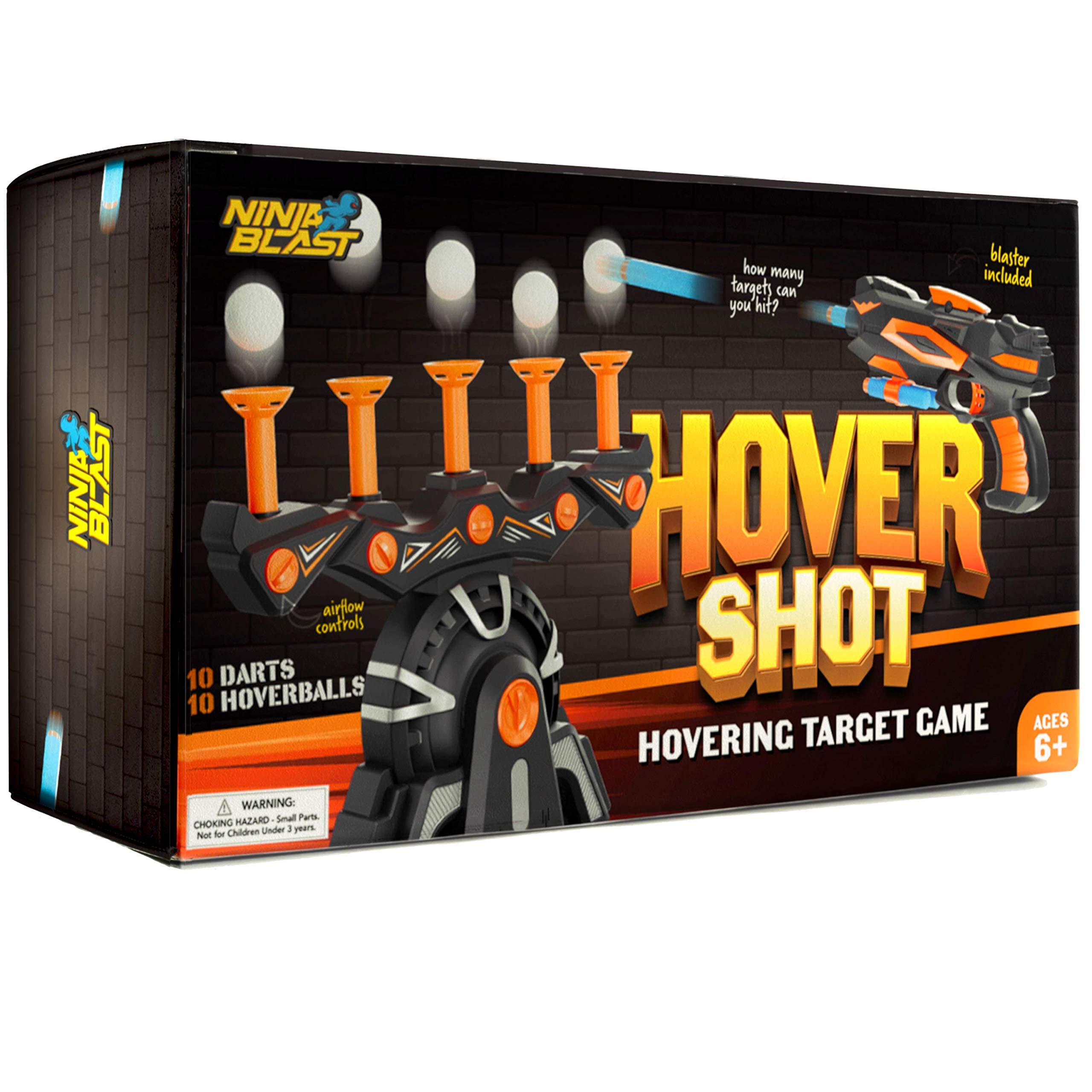 Hover Shot Shooting Toy for Kids - Ball Target Game for Nerf Gun - Cool Birthday Gifts Toys for Boys Age 6+ Year Old Boy Best Teenage Gift Idea - Gun, Targets & Darts - Powered by Plug or Batteries