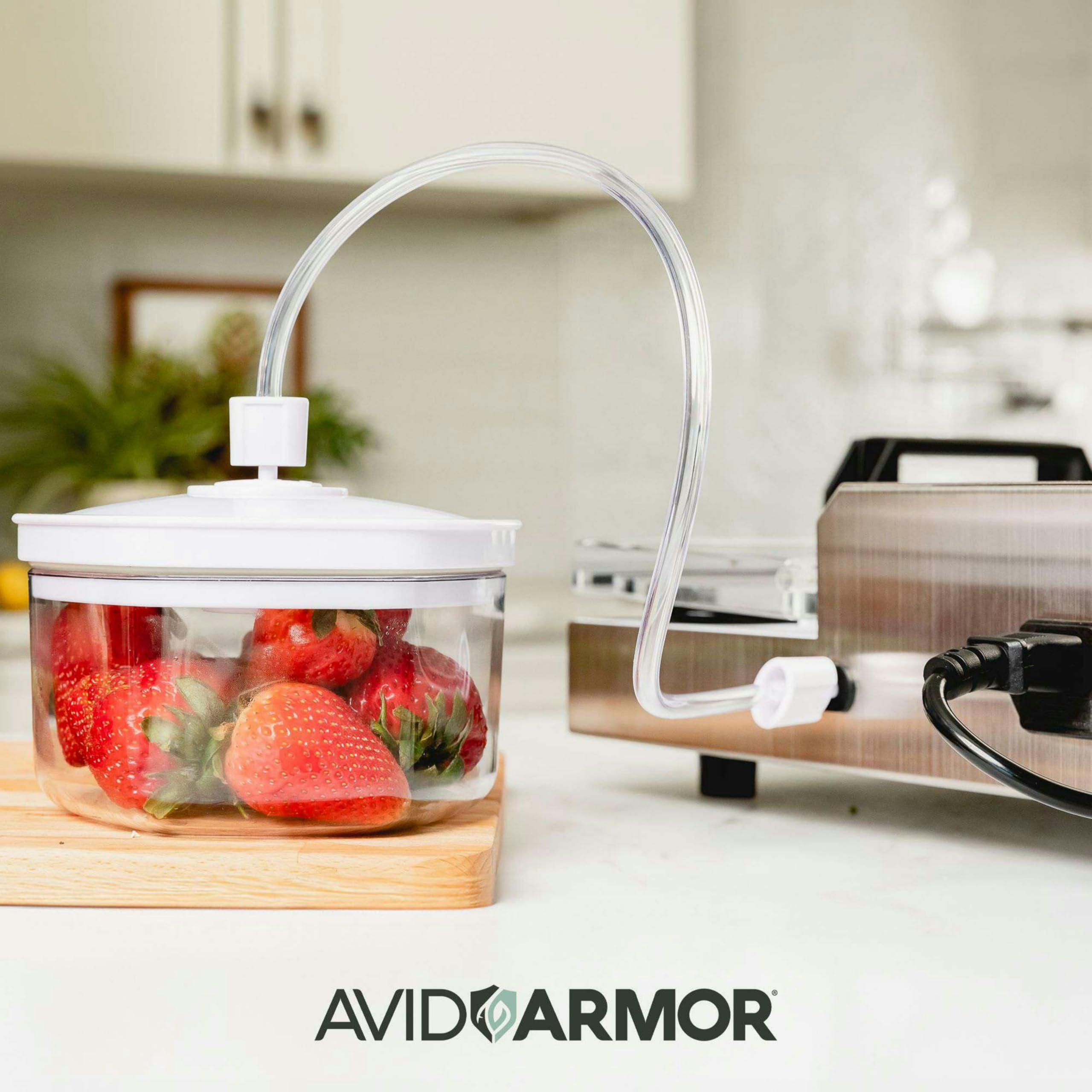 Avid Armor Vacuum Sealer Machine - A100 Stainless Construction, Clear Lid, Commercial Double Piston Pump Heavy Duty 12 Wide Seal Bar Built in Cooling Fan Includes 30 Pre-cut Bags and Accessory Hose