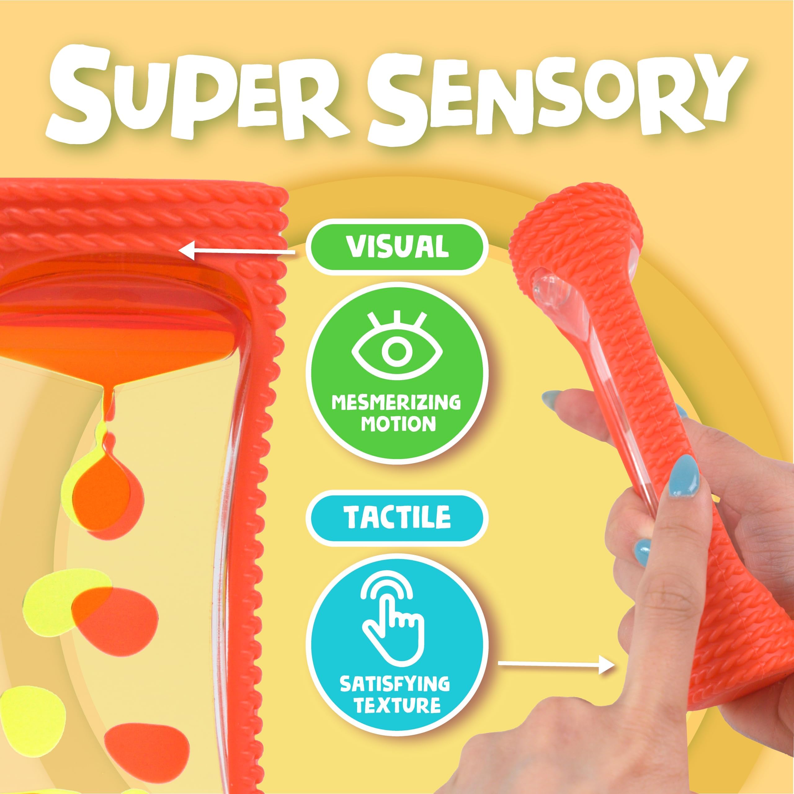 BUNMO Liquid Motion Bundles with Sensory Texture - Liquid Timer - Bubble Timer - Liquid Motion Sensory Toys for Sensory Exploration - Kid Sensory Bottles Tubes - Small