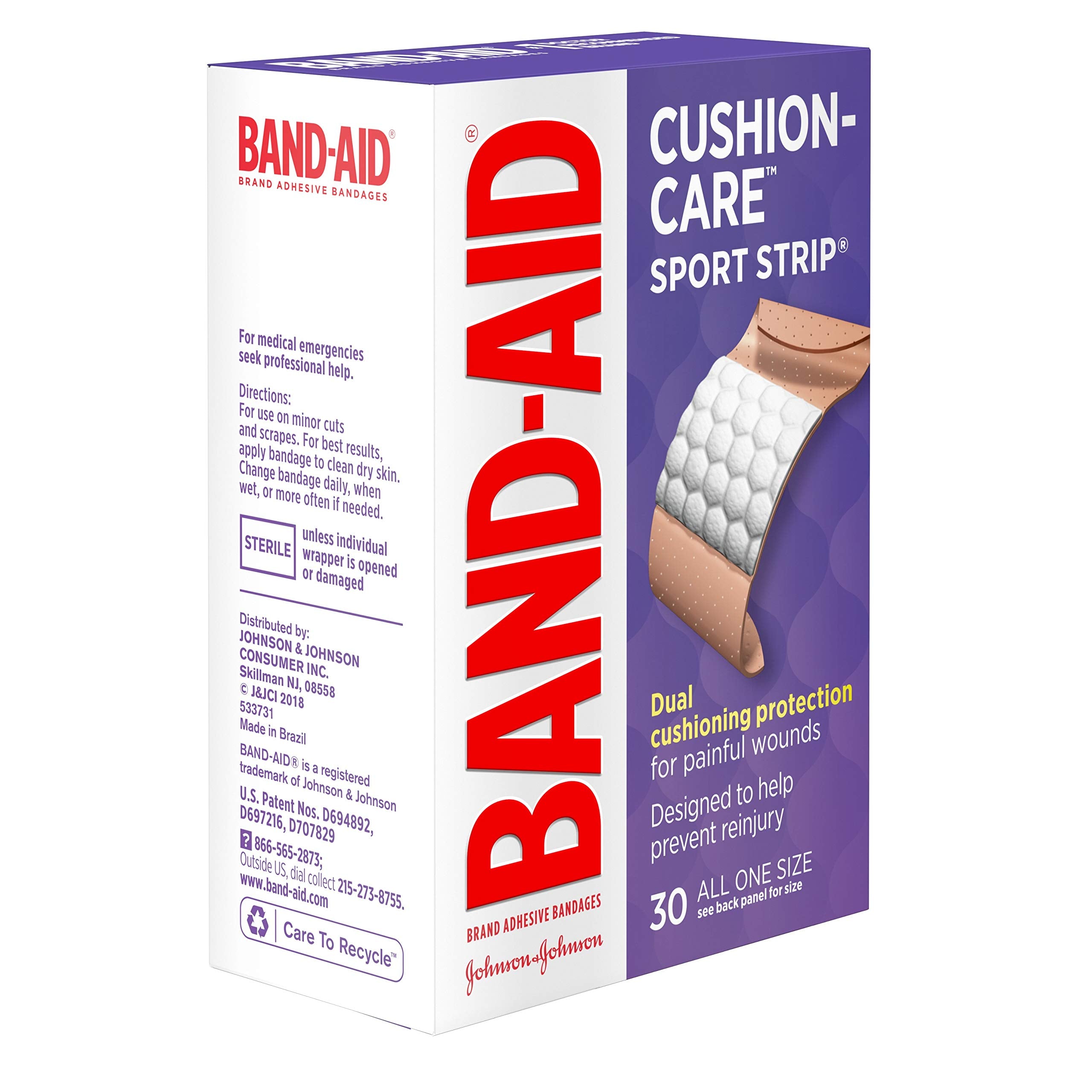 Band-Aid Brand Adhesive Bandages, Sport Strip/Extra Wide, 30 Count