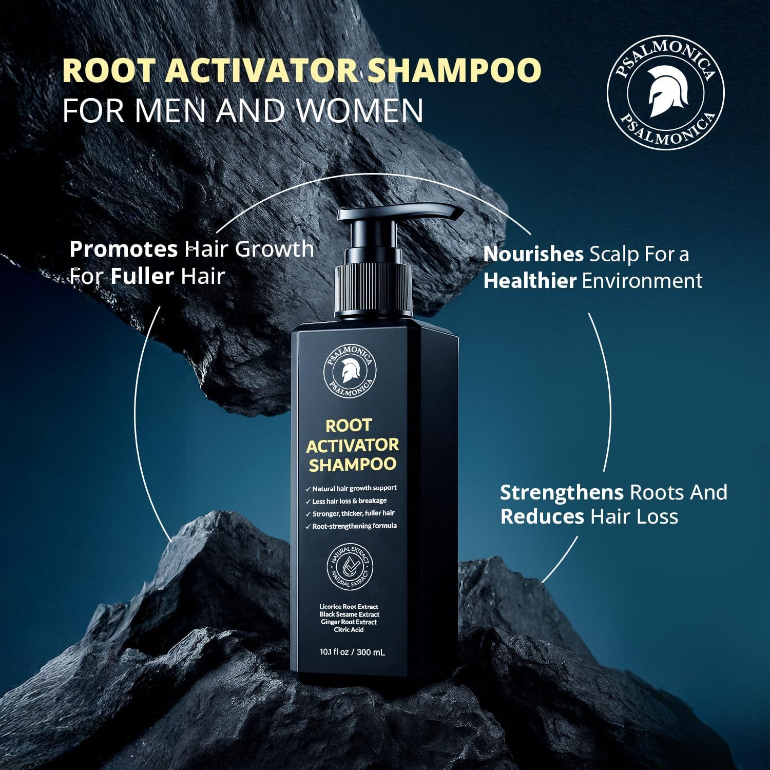 Root Activator Shampoo for Men: Hair Growth Shampoo for Hair Loss and Thinning Hair - Hair Loss Regrowth Shampoo for Men Women (Refreshing Scent)