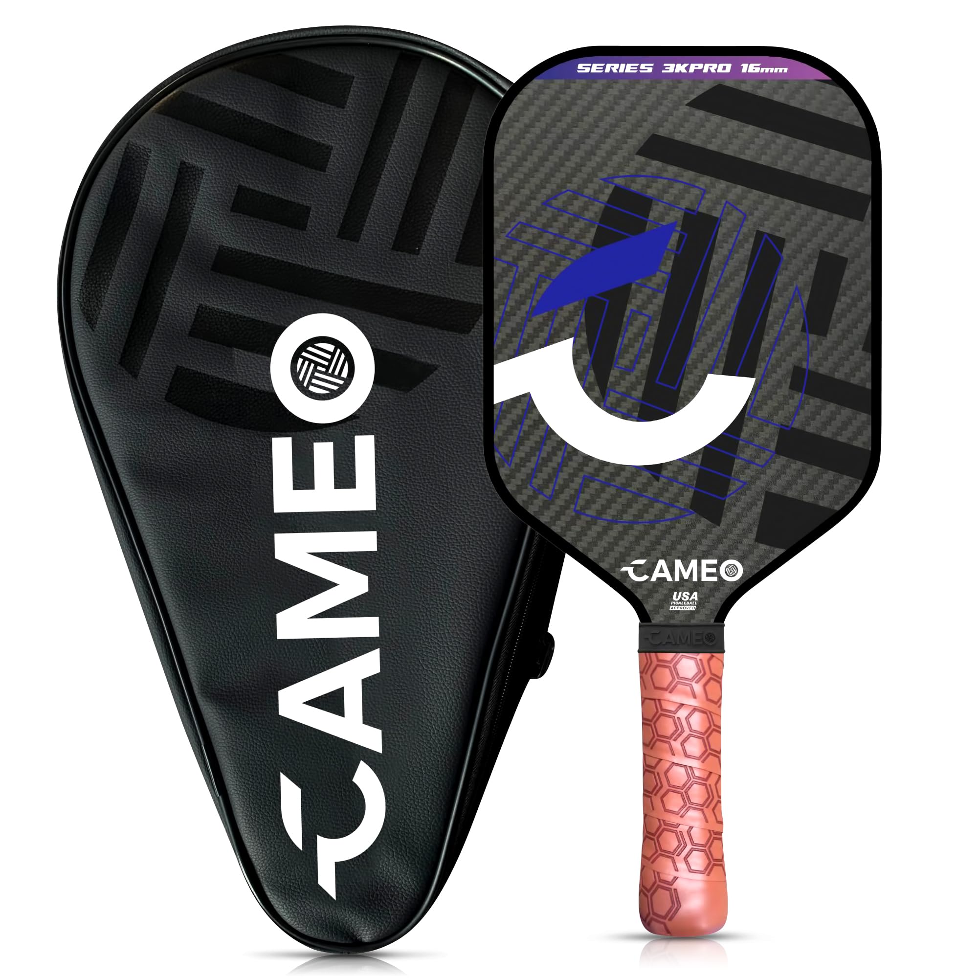 Pickleball Paddles | 3K Graphite Carbon Fiber Pickleball Paddle | 16mm Pickle Ball Paddle | Pickleball Paddles Carbon Fiber Control & Power | Pickleball Racket Pro | USAPA Approved