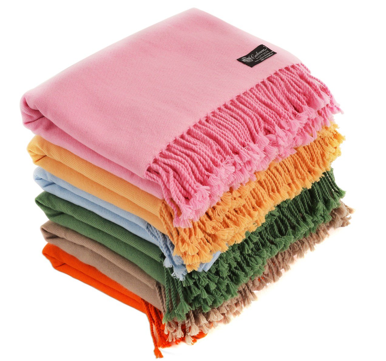 Cashmere Boutique 100% Pure Cashmere Throw Blanket - Lightweight, Breathable Cozy Luxury, Soft and Warm - 60 x 80 Inches