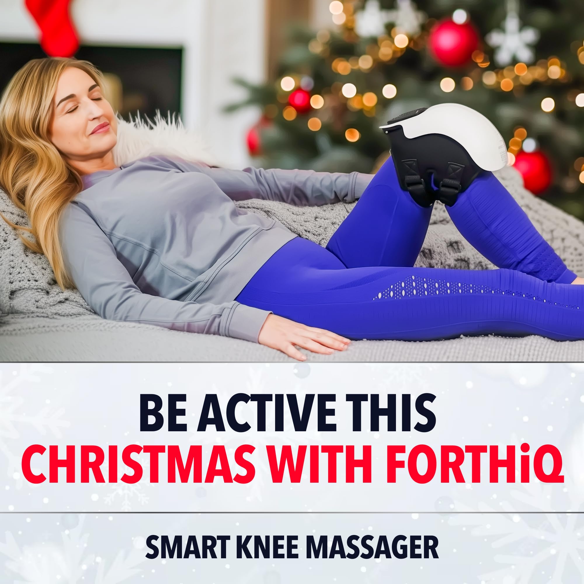 FORTHiQ Knee Massager Smart with Heat, Red Light and Massage Therapy, 3-in-1 Cordless, 2024 Updated Edition, FSA or HSA Eligible, Gifts for Grandma & Grandpa