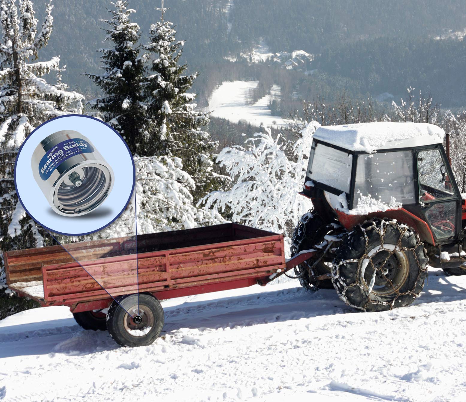 Bearing Buddy (4) 1.980 Boat Trailer Genuine CHROME with Protective Bra & Auto Check 1980A 42202 (2 Pairs)