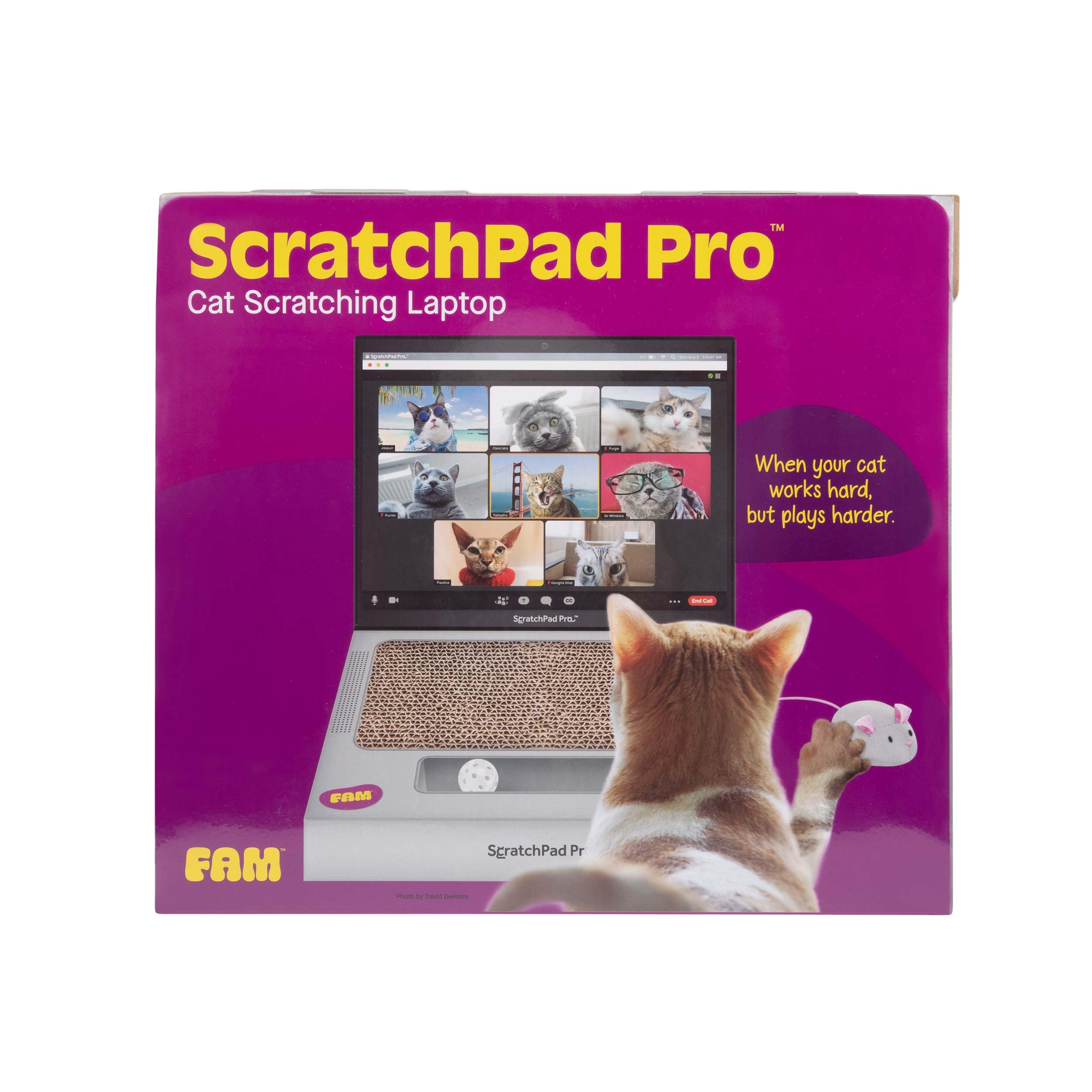ScratchPad Pro — Cardboard Laptop Cat Scratcher, Interactive Cat Toys for Indoor Cats, Kitten Supplies and Cat Stuff by Relatable