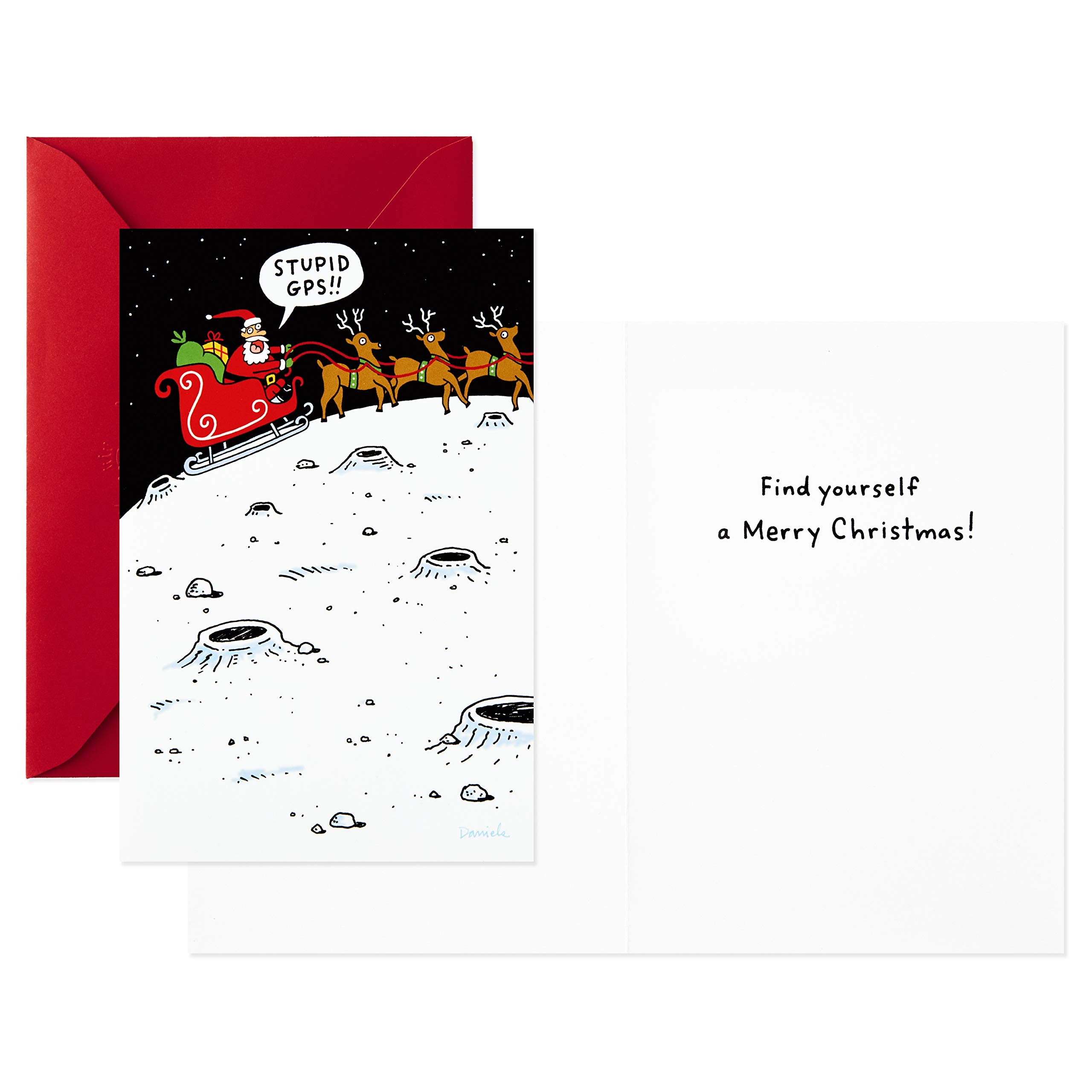 Hallmark Shoebox Funny Christmas Boxed Cards Assortment, Cartoons (4 Designs, 24 Christmas Cards with Envelopes)