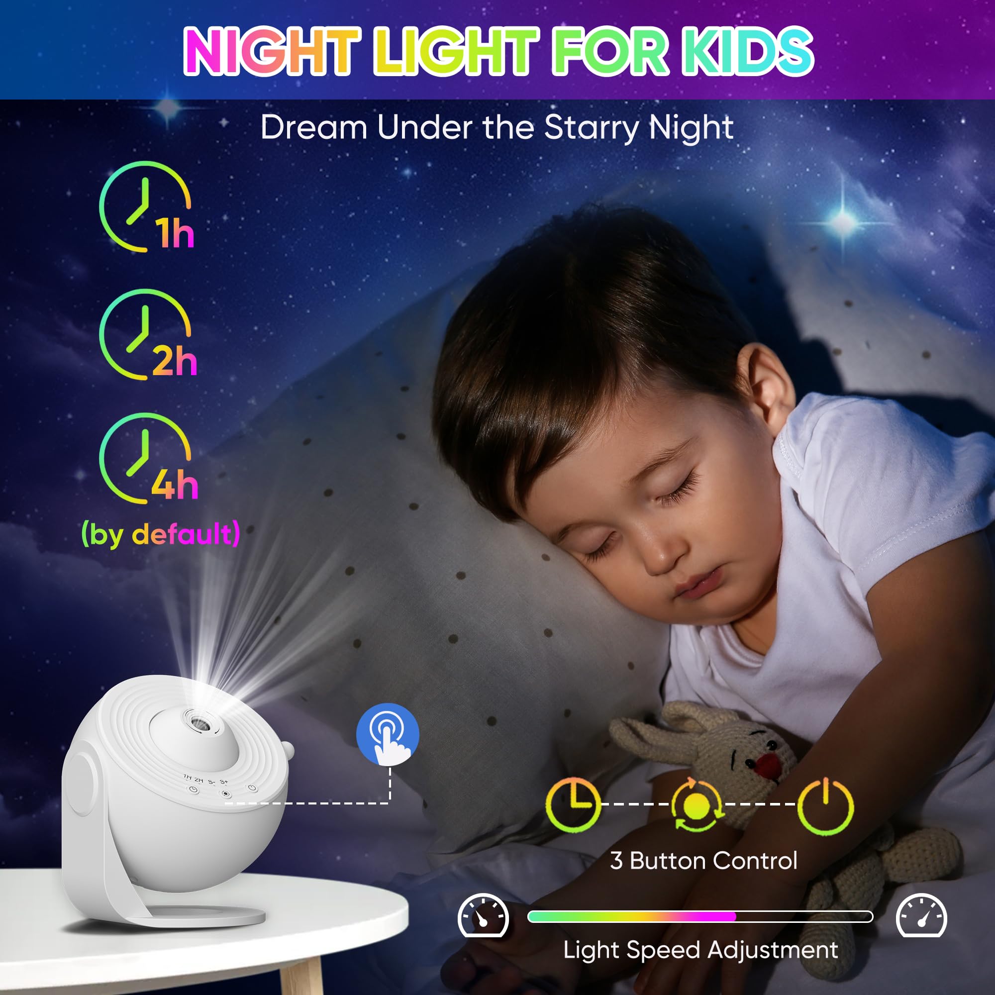 FlyLily Galaxy Projector - 13 in 1 HD Planetarium Star Projector for Bedroom, 360 Rotating Galaxy Light with Adjustable Knob and Timer for Kids, Ceiling, Gifts, Room Decoration