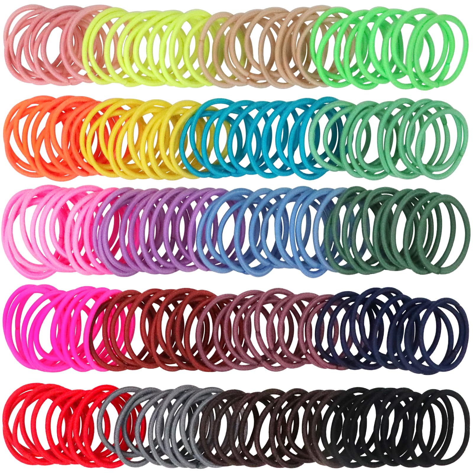 200PCS Small Hair Ties,No Crease Baby Hair Ties,Elastic Hair Ponytail Holder Hair Accessories for Baby Girls Infants Toddlers Kids