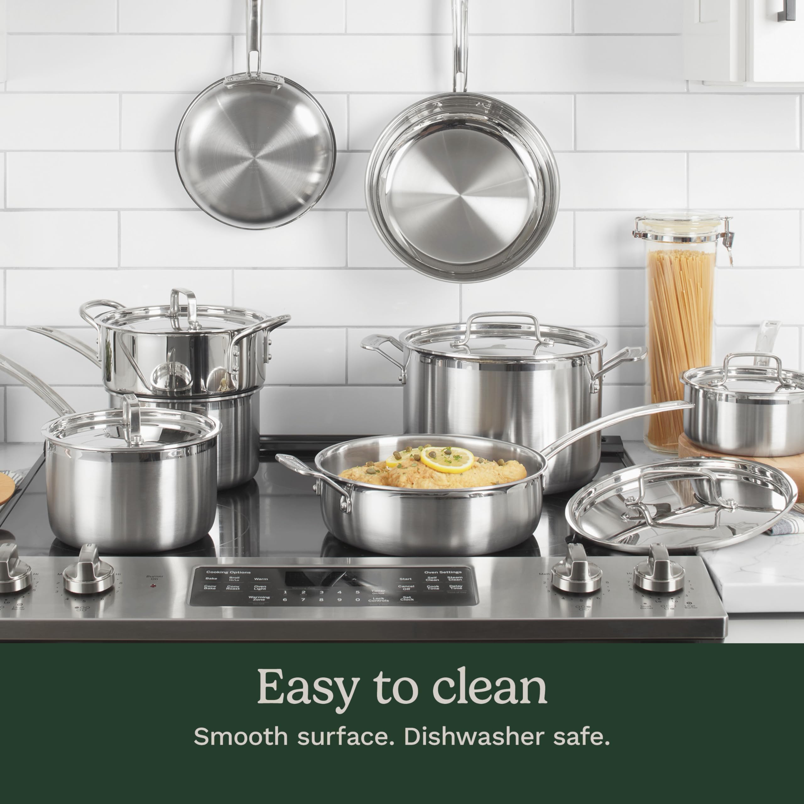 Cuisinart 12 Piece Cookware Set, MultiClad Pro Triple Ply, Silver, MCP-12N