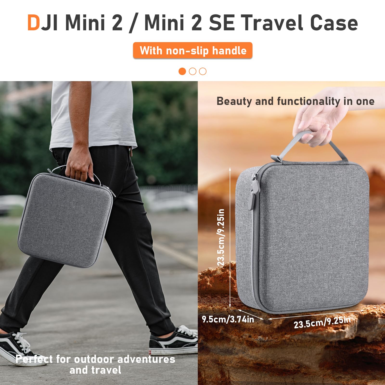 O'woda Mini 4K / Mini 2 SE/Mini 2 Carrying Case, Hard Shell Storage Bag Travel Box Compatible with DJI Mini 2/ Mini 2 SE/Mini 4K Drone and Remote Comtroller Accessories