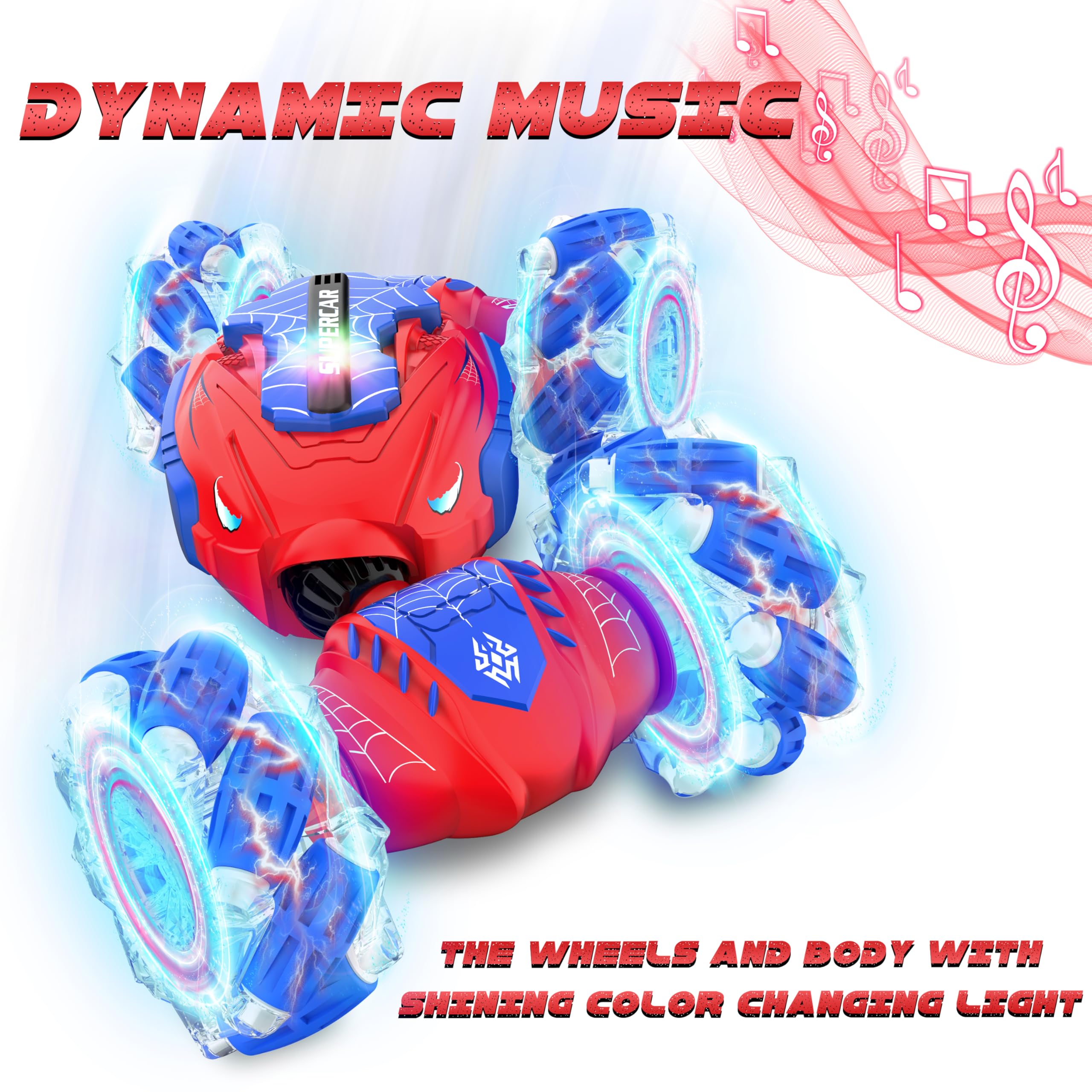 Remote Control Car, Gesture Sensing RC Stunt Car, 4 WD Transform Off Road for Rotating, 2.4Ghz Hand Controlled Remote Control Twister Cars, RC Cars for Kids Boys Girls Toy Gift Age 8 9 10 11 12 yr