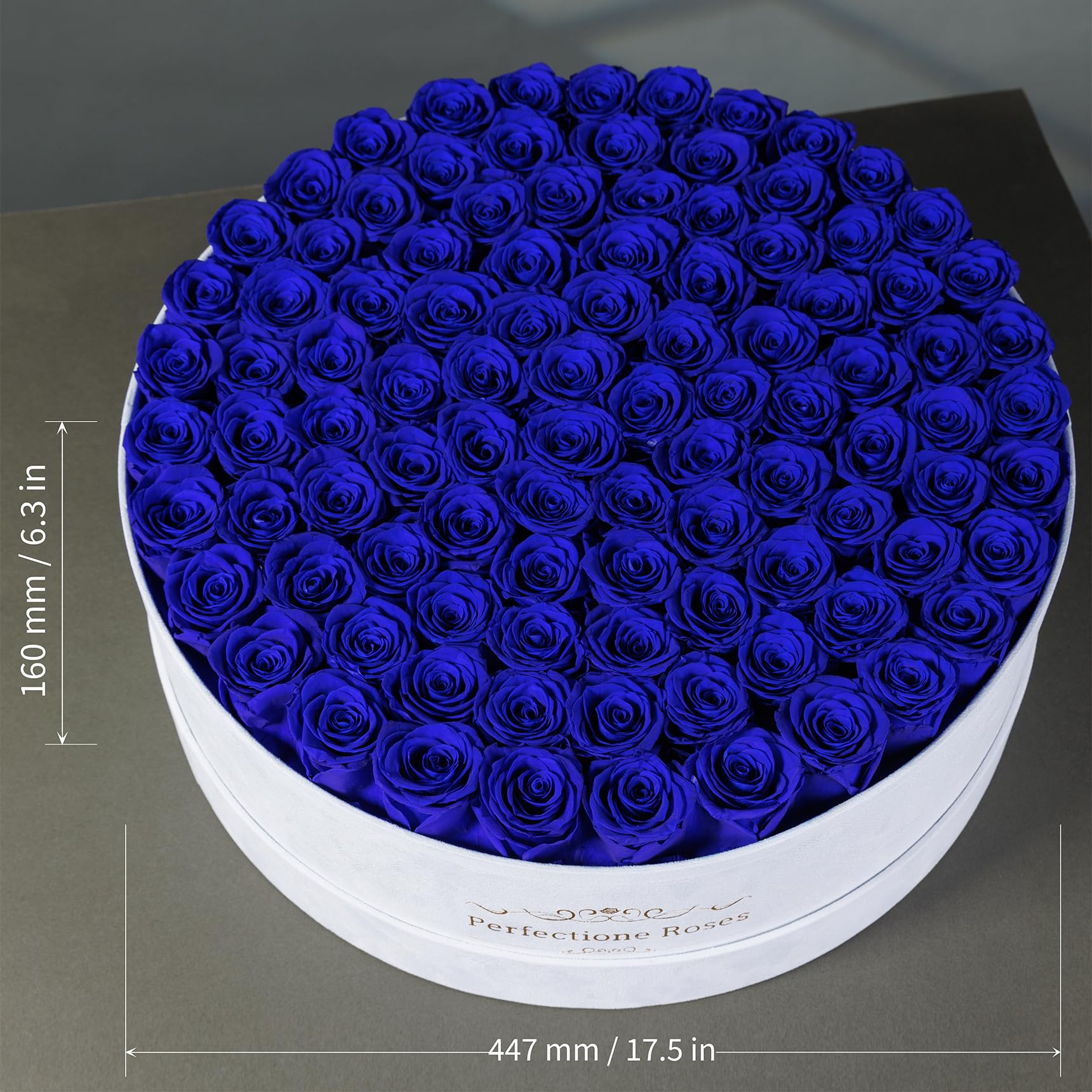 Luxury Preserved Roses Gifts for Women, 100 Roses in Velvet Box, Flowers for Delivery, Presereved Flowers Birthday Gifts for Mom and Wife (Royal Blue)