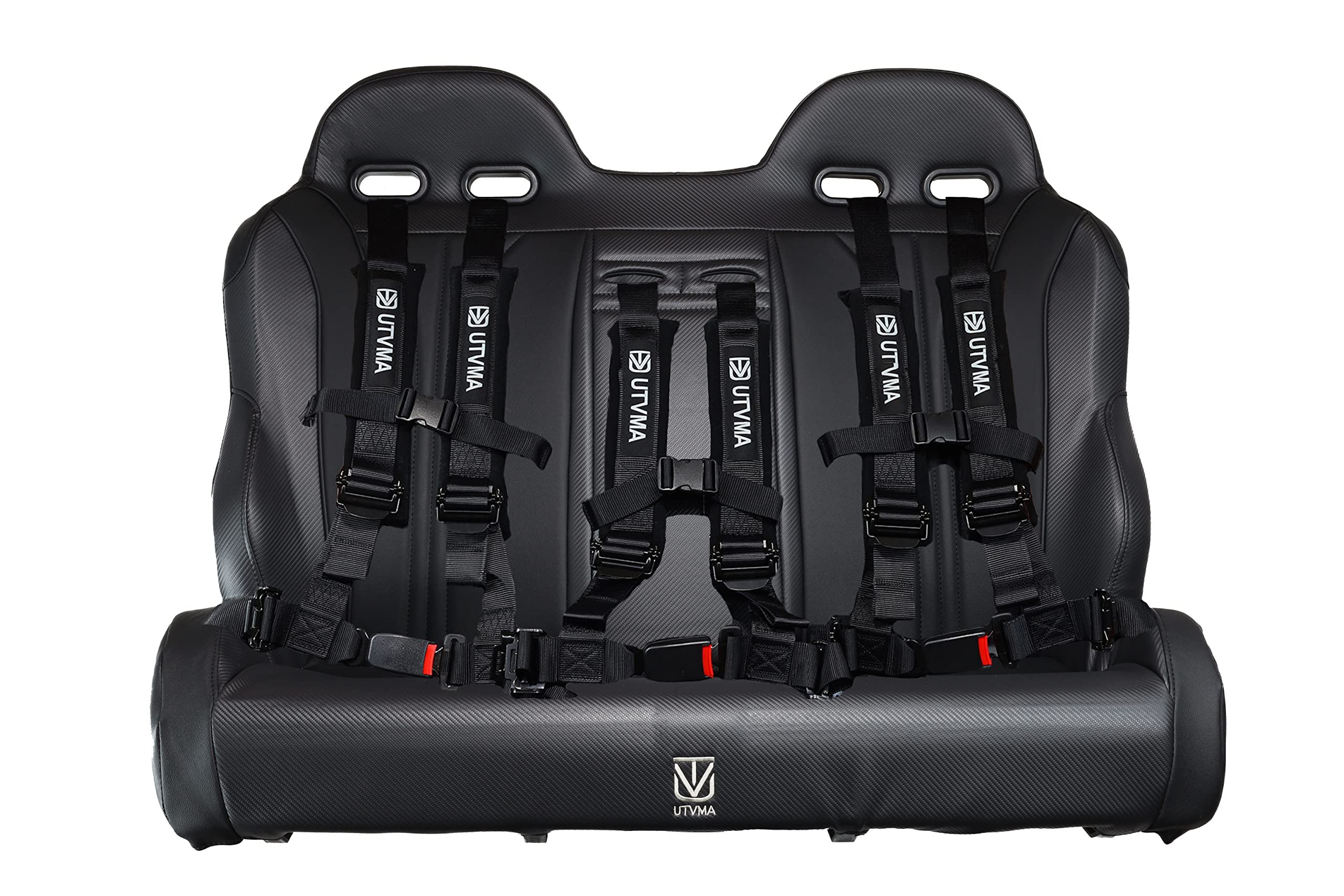 UTVMA Rear Bench Seat for RZR 1000/900 4 Seater with Harnesses | 3 Seats | Added Seating | Increased Comfort | Increased Safety