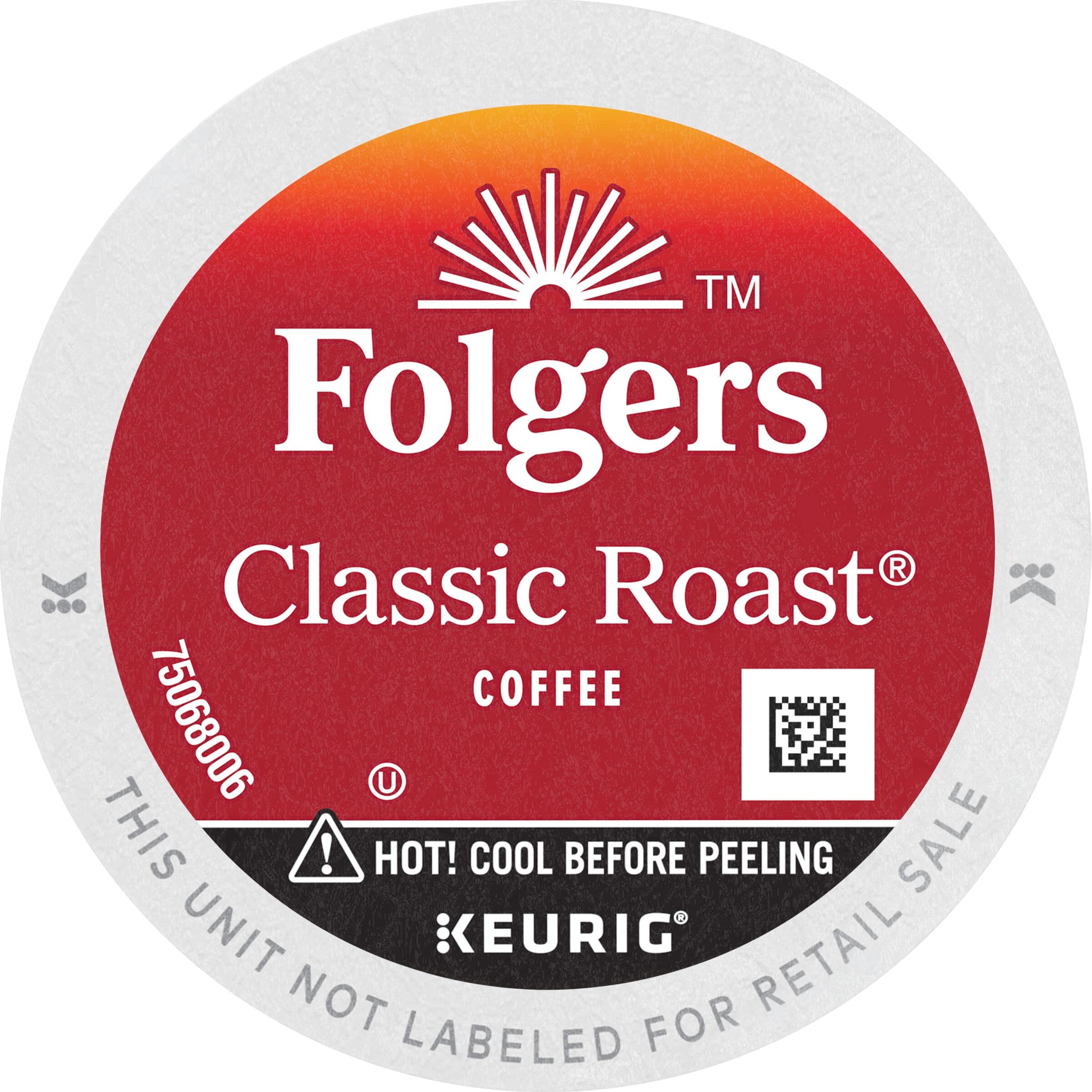 Folgers Classic Roast Medium Roast Coffee, 12 Keurig K-Cup Pods