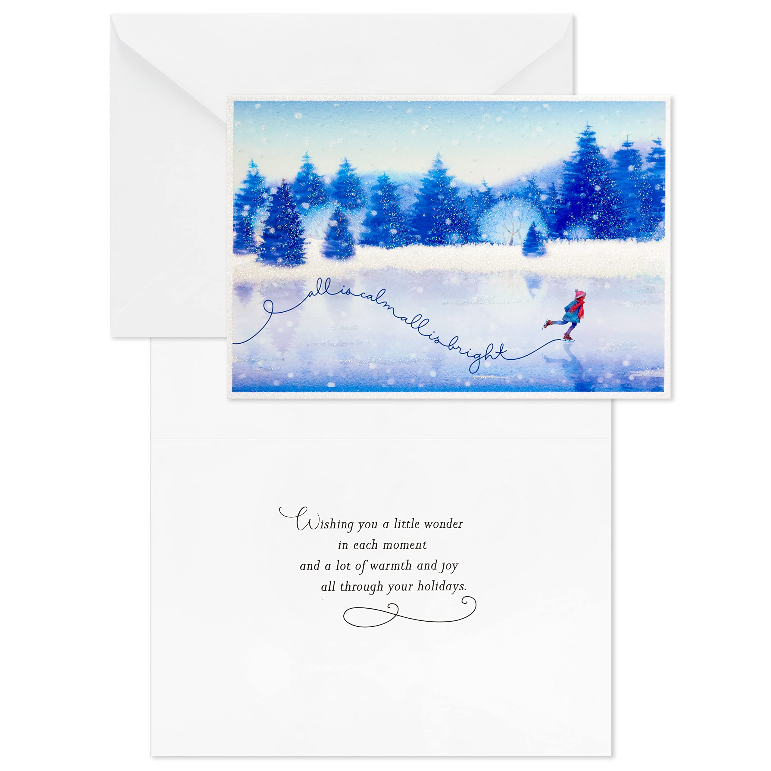 Hallmark Boxed Holiday Cards, Ice Skating (40 Cards with Envelopes)